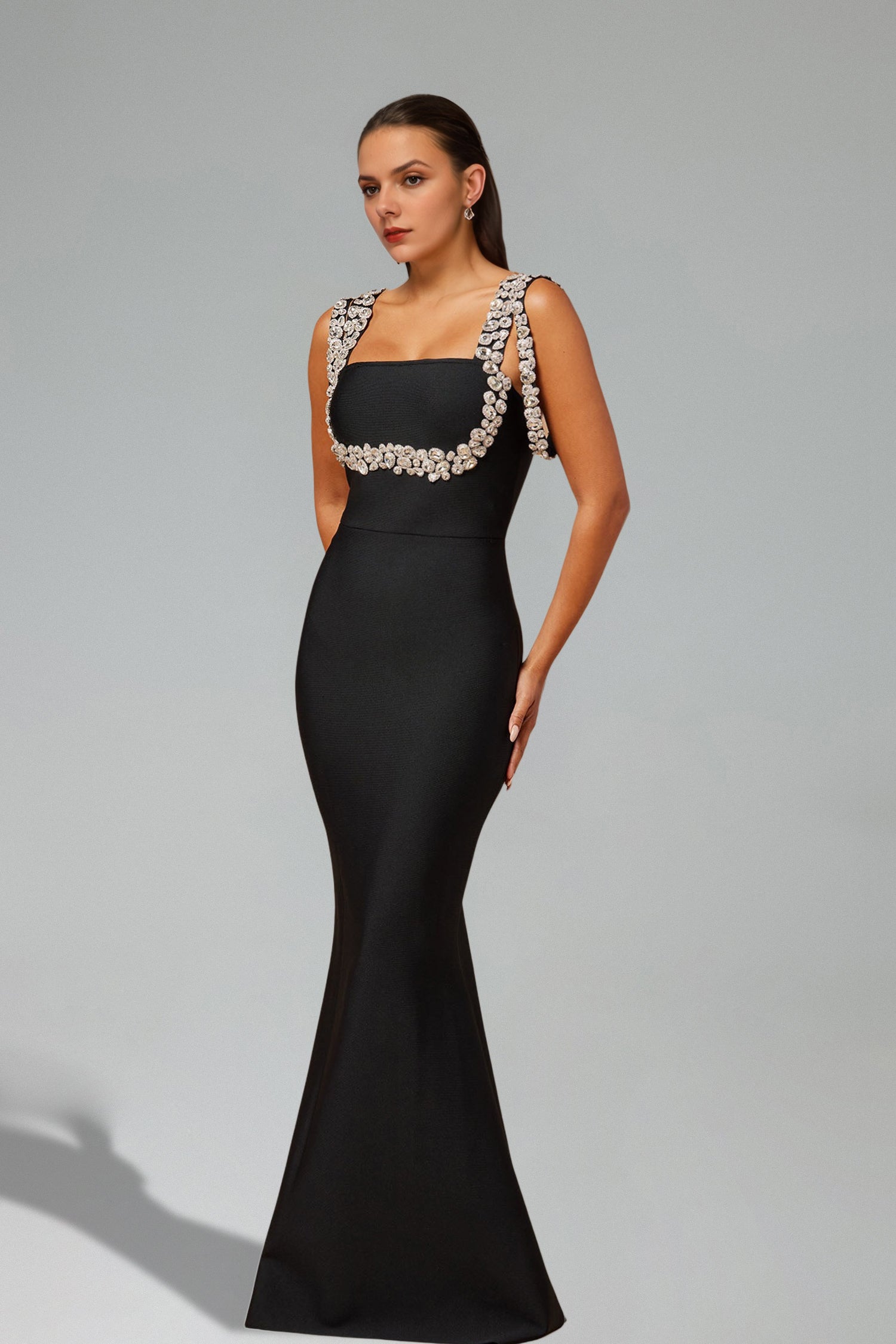 Ode Sleeveless Diamond Bandage Maxi Dress