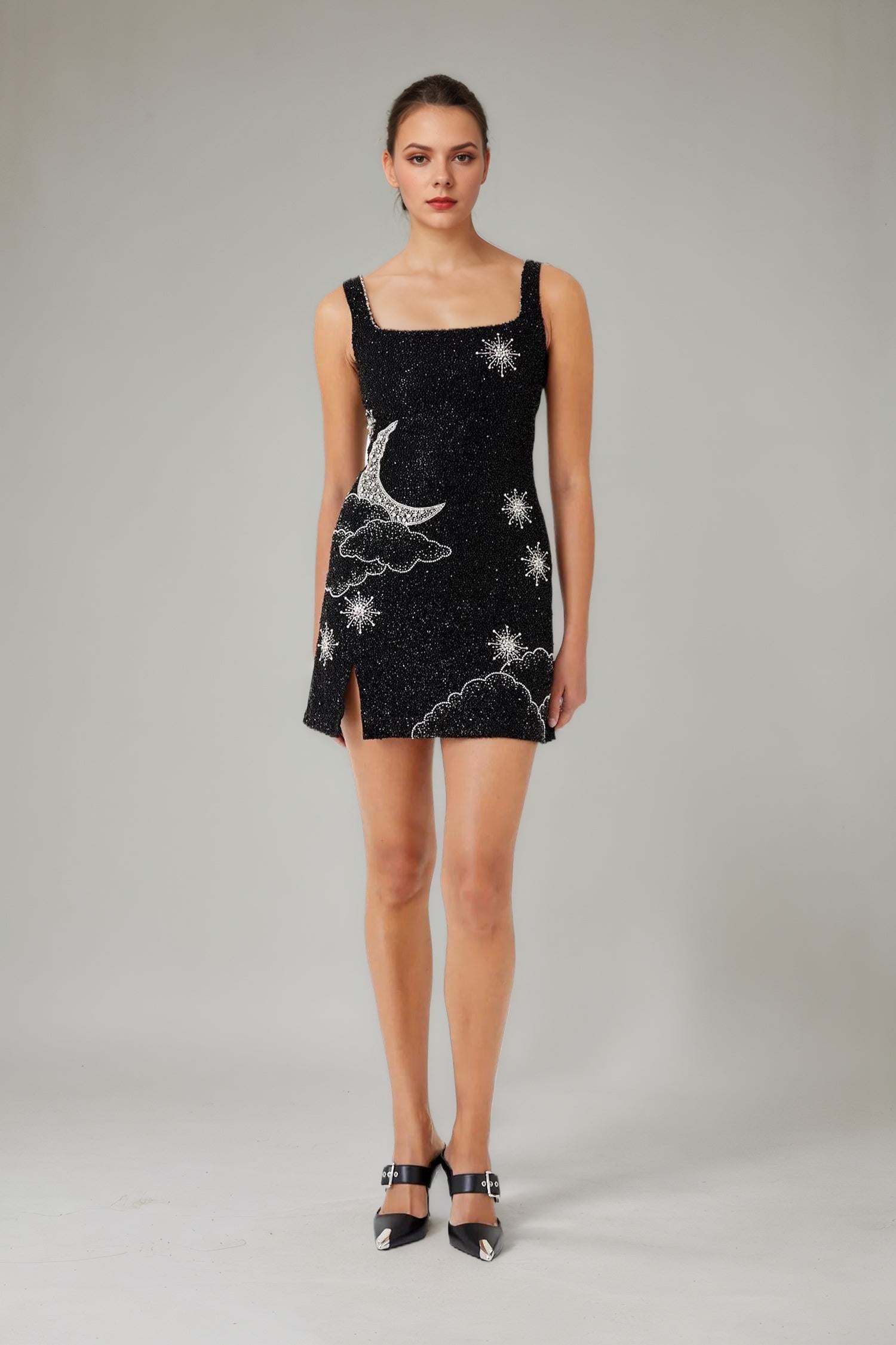 Faithe Sleeveless Diamond Mini Dress