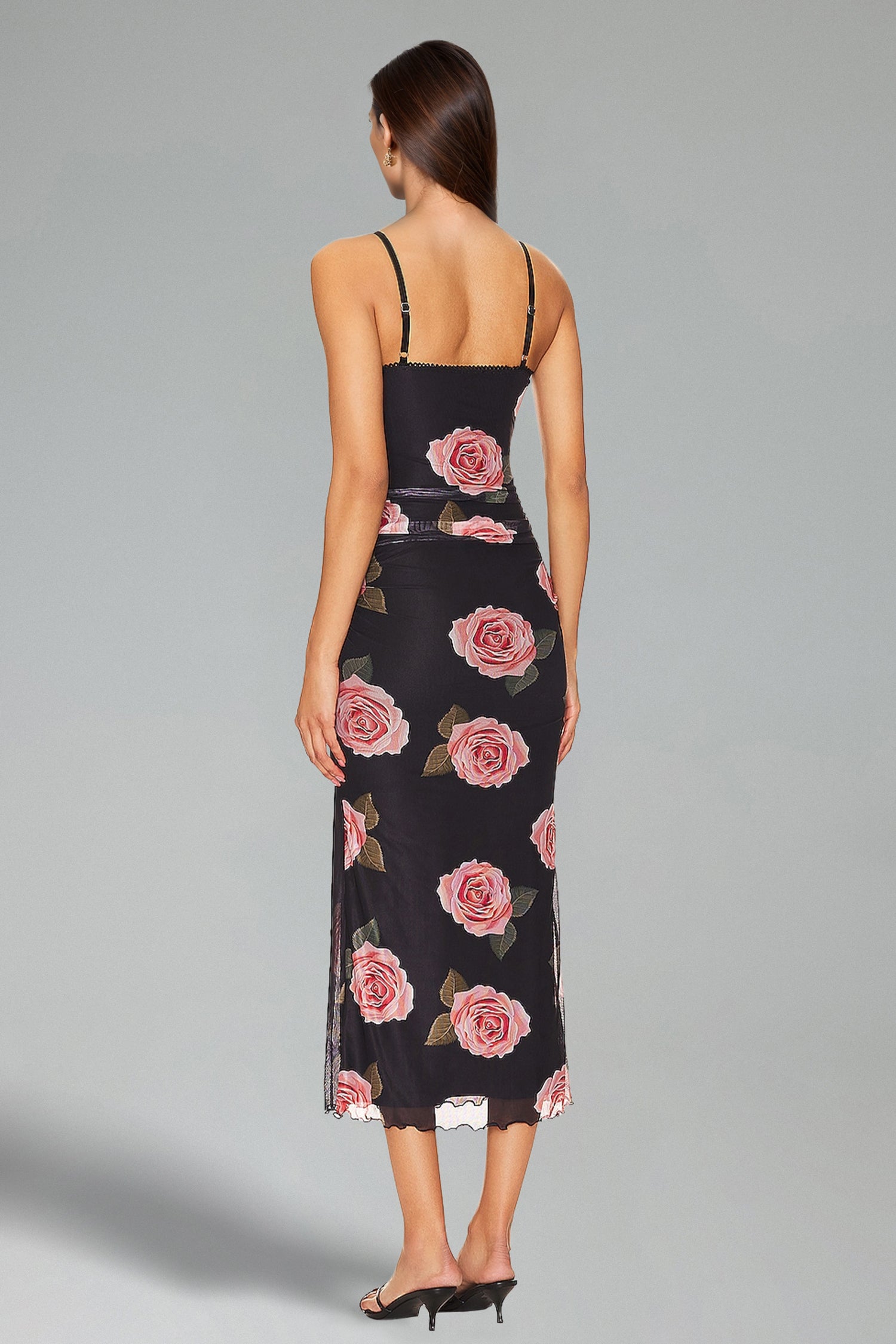 Masaka Sleeveless V-Neck Backless Midi Dress