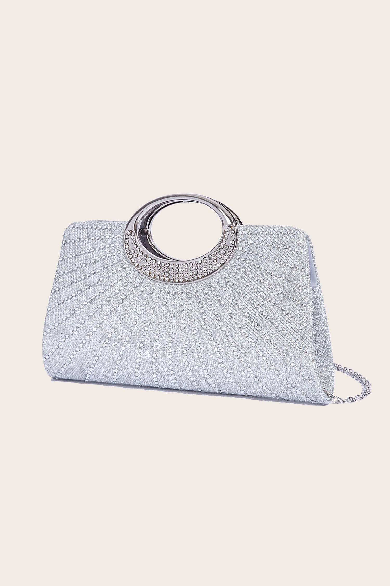 Juhly Shimmer Diamante Handle Bag