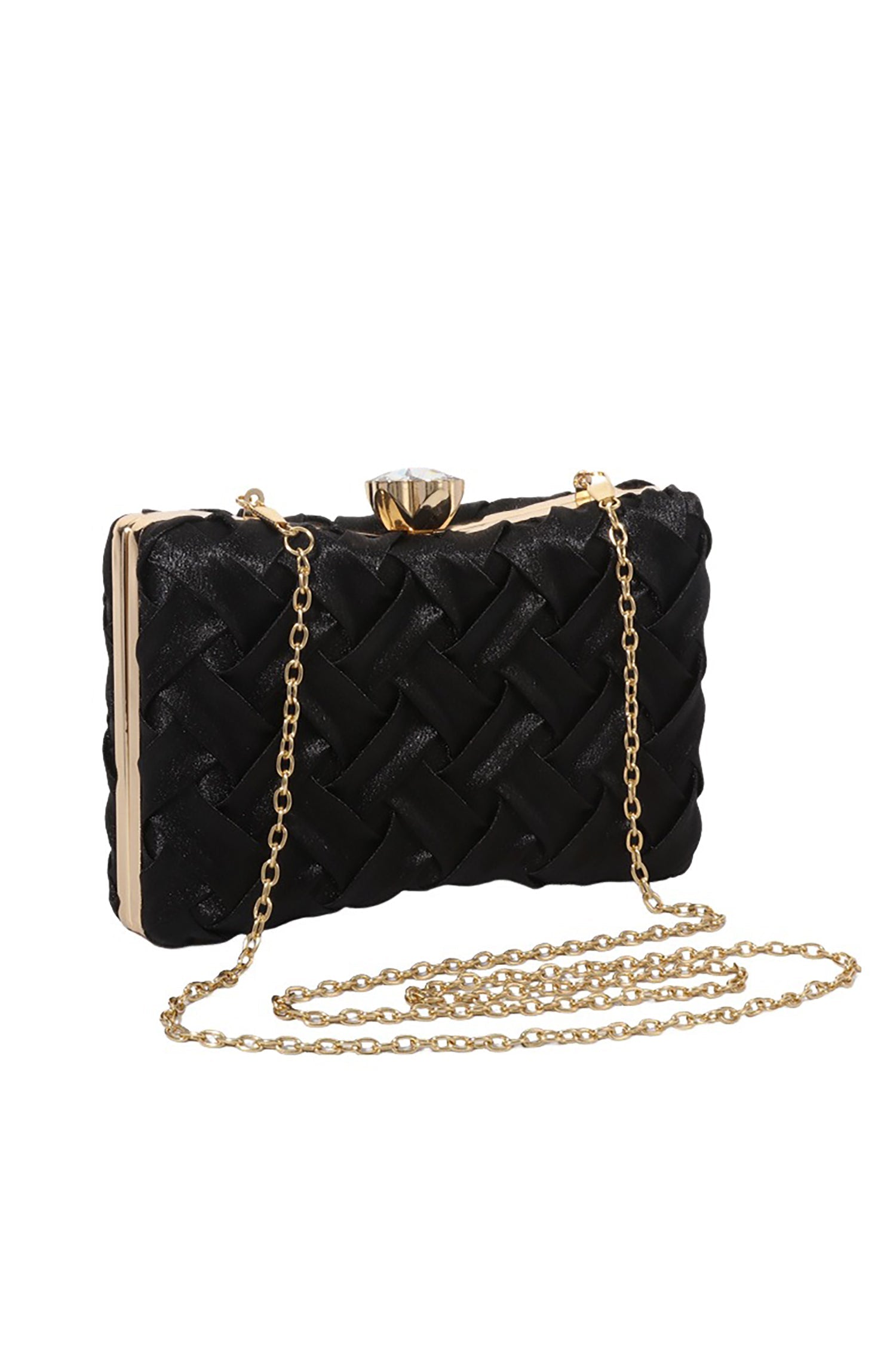 Ikira Woven Satin Clutch