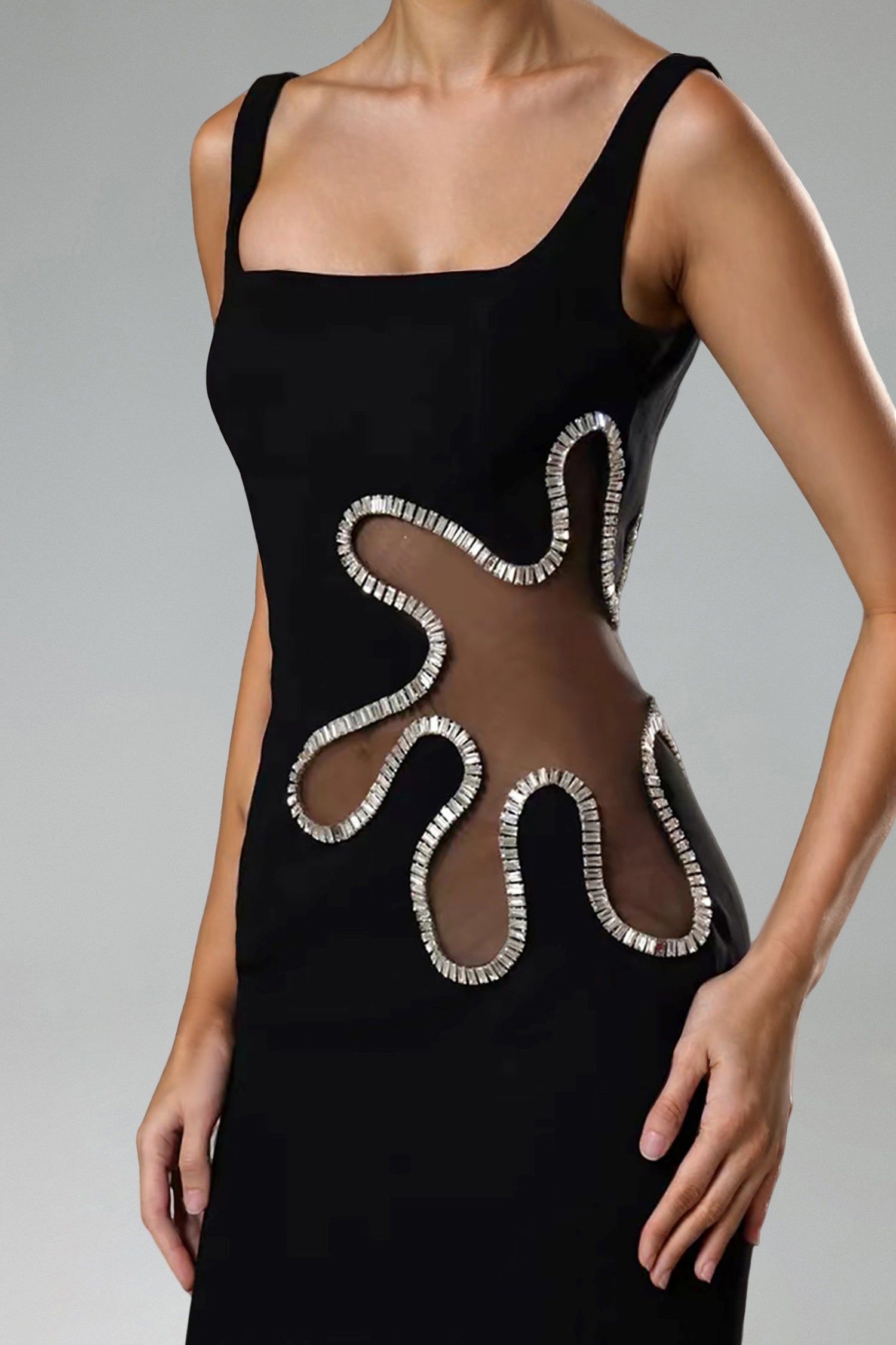 Selien Cut Out Diamond Bandage Maxi Dress