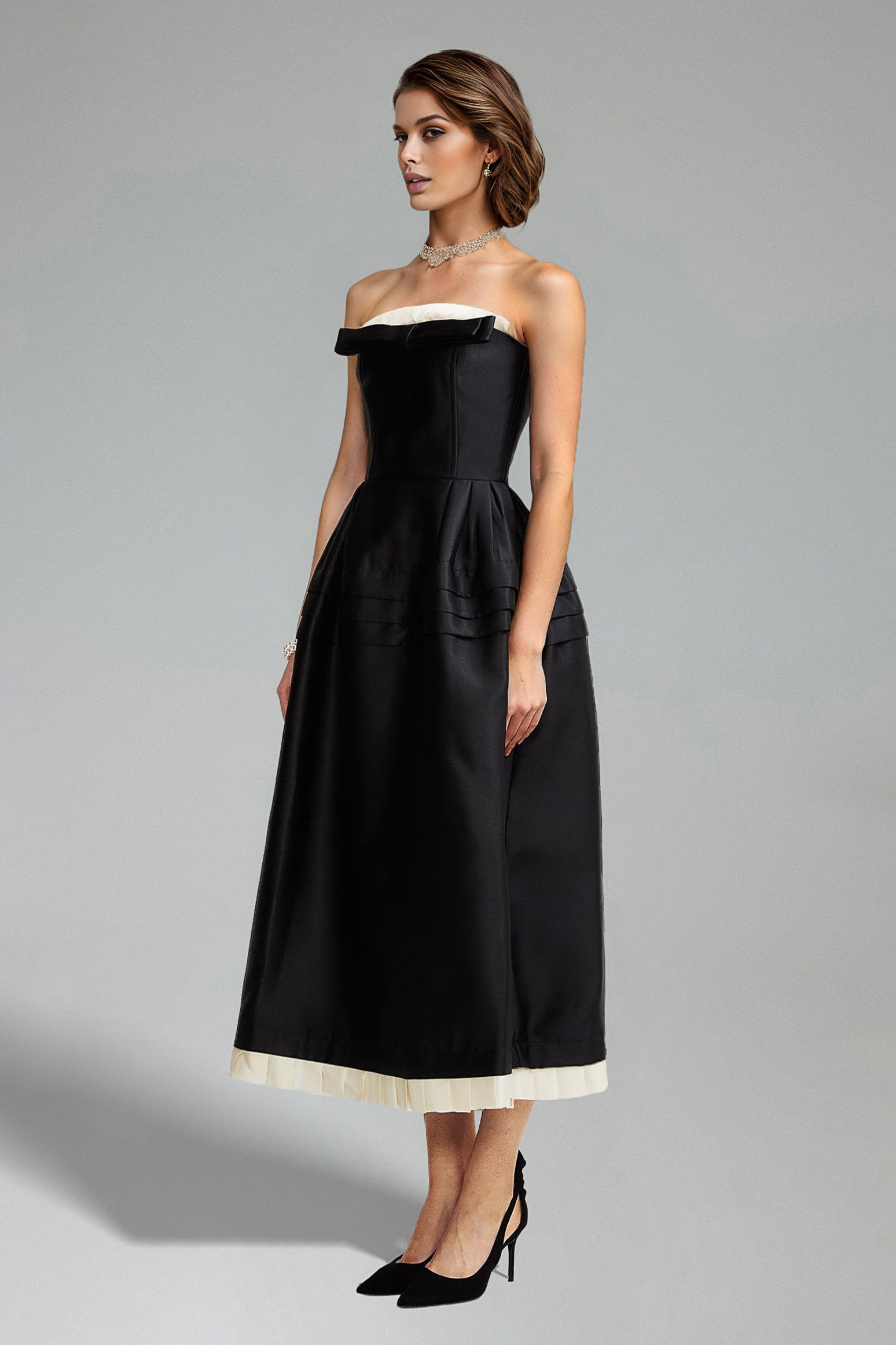 Jenn Strapless Bow Maxi Dress