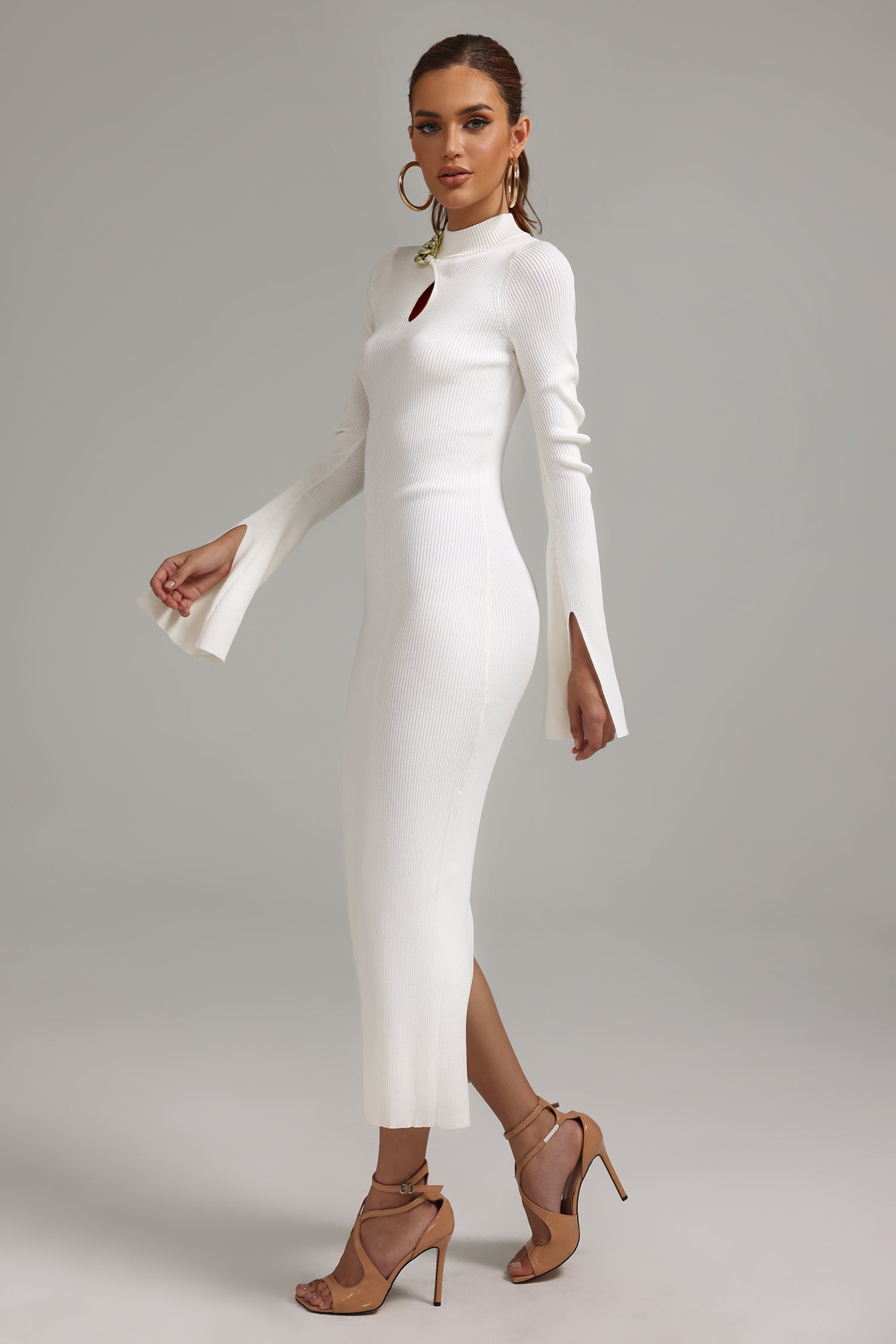 Winifred Mock Neck Knitted Maxi Dress