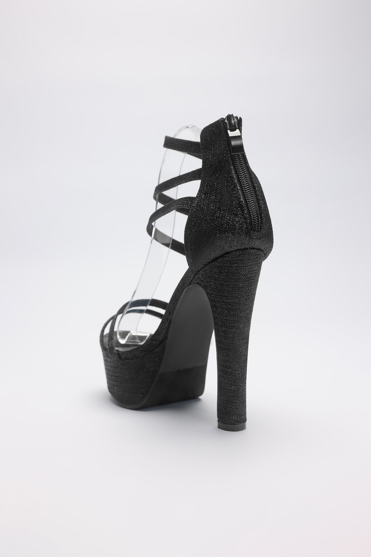 Ankle Strap Back Zipper High Stiletto