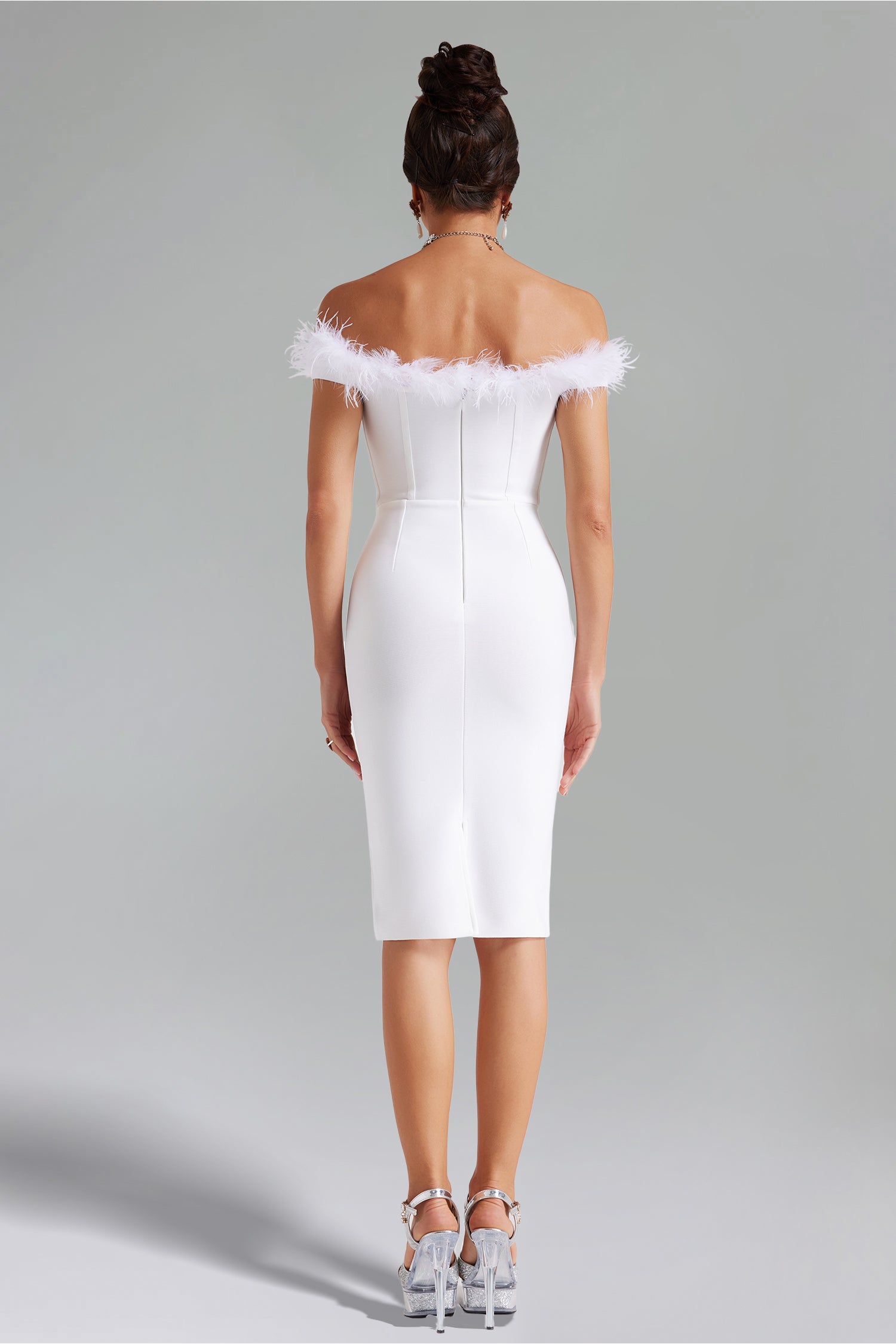 Jozie Plume Strapless Bandage Dress