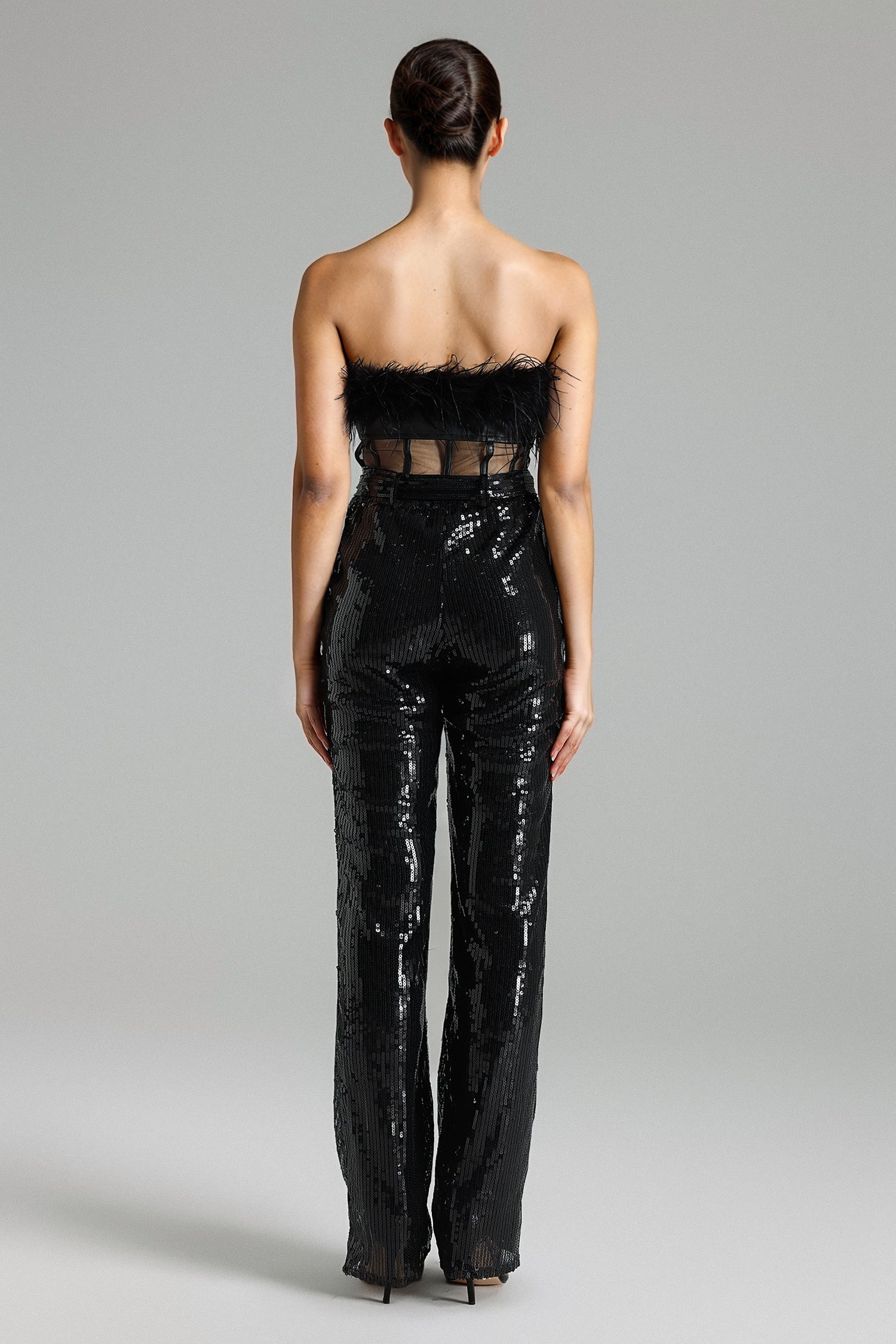 Bernice Feather Sequins Jumpsuit