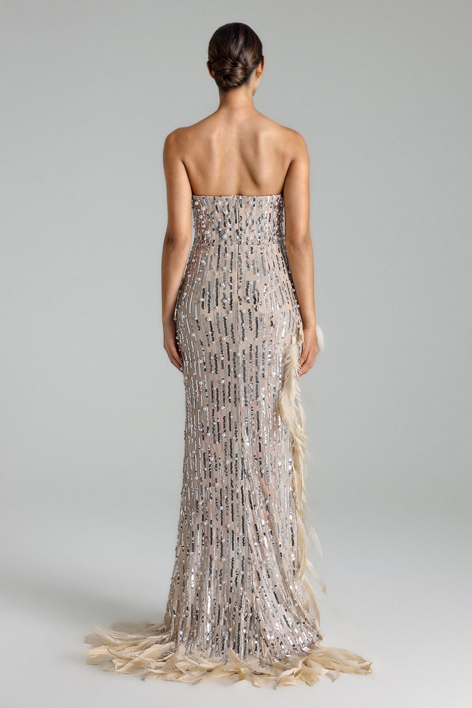 Uerzay Plume Sequined Maxi Dress