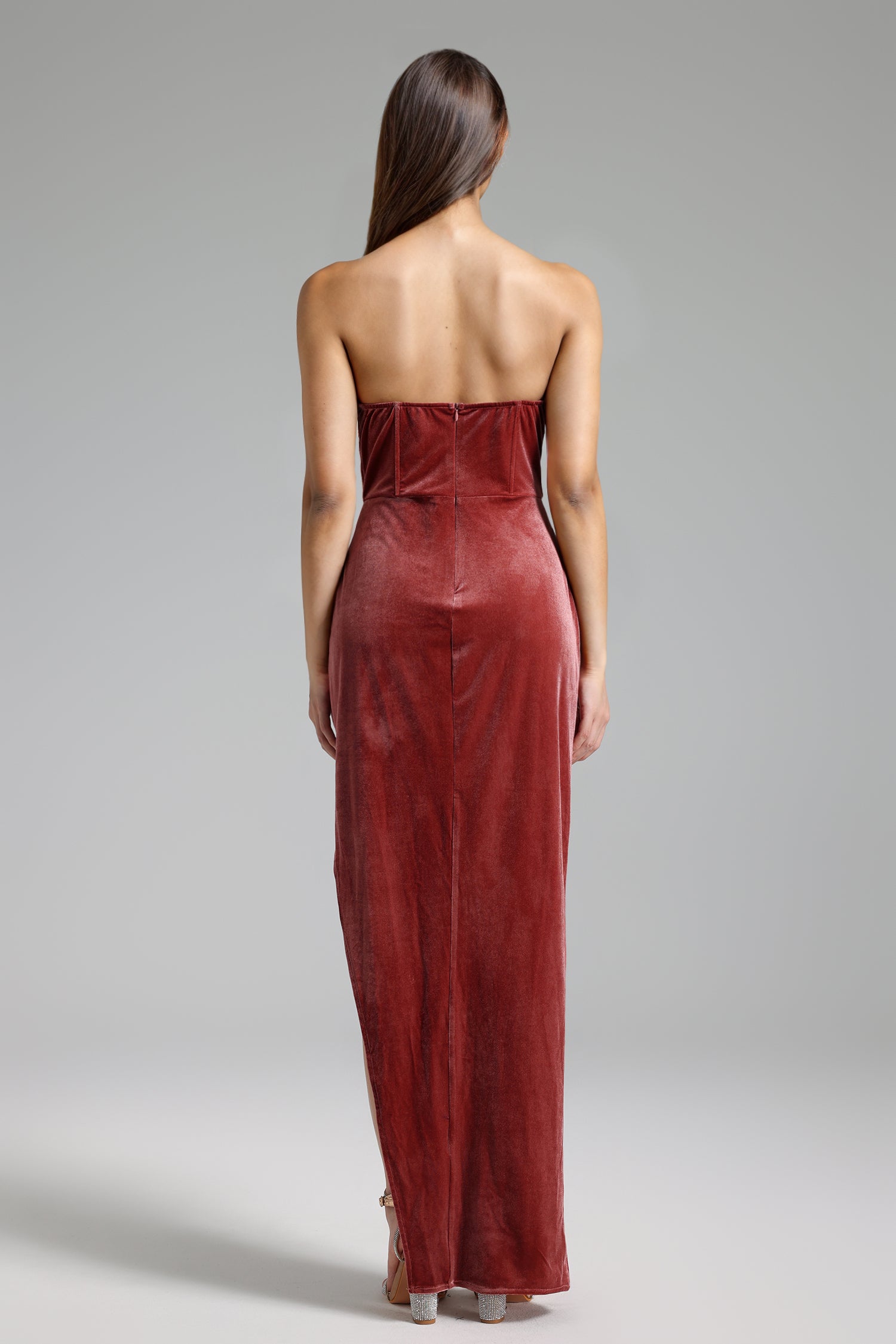 Nico Strapless Velvet Dress