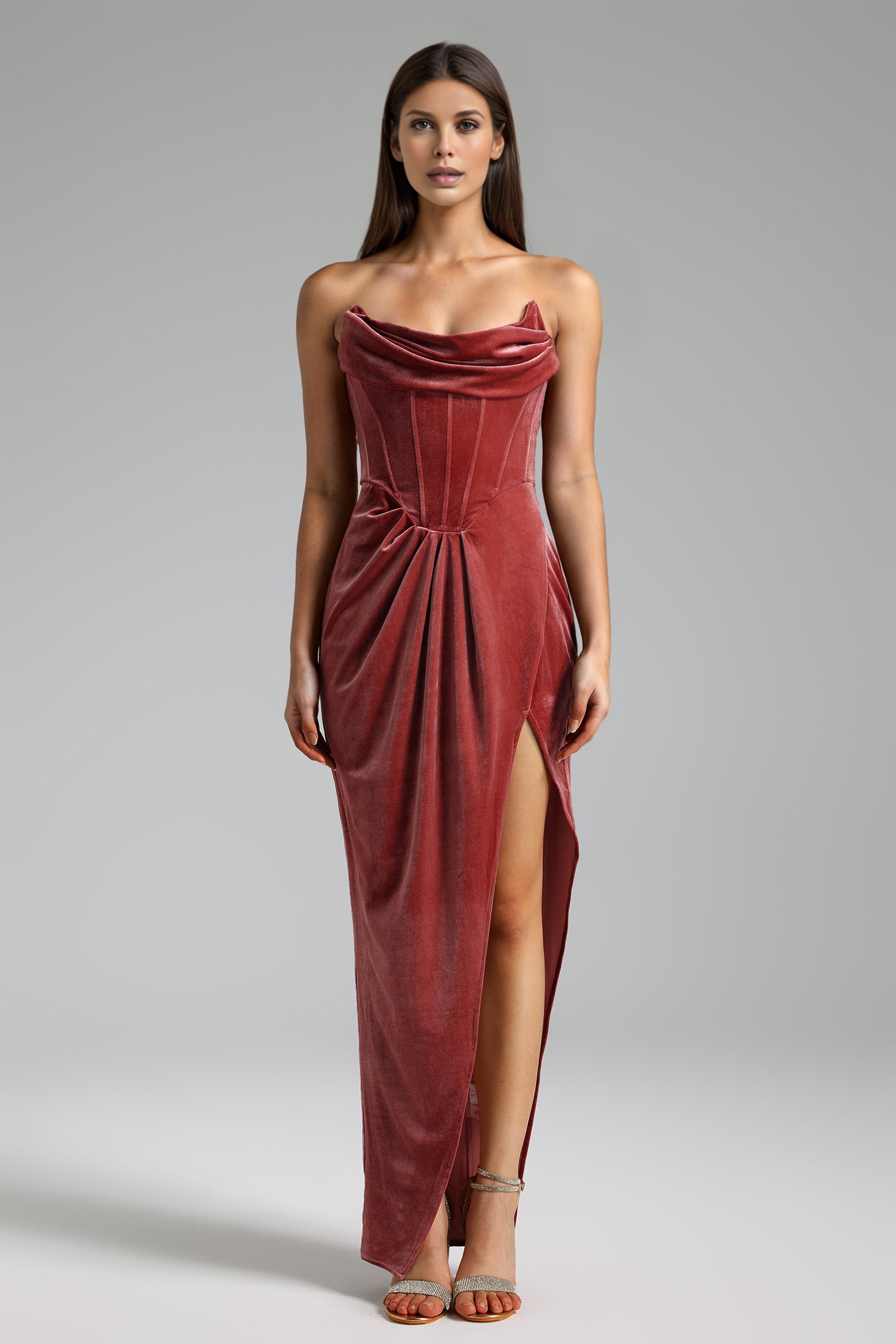 Nico Strapless Velvet Dress