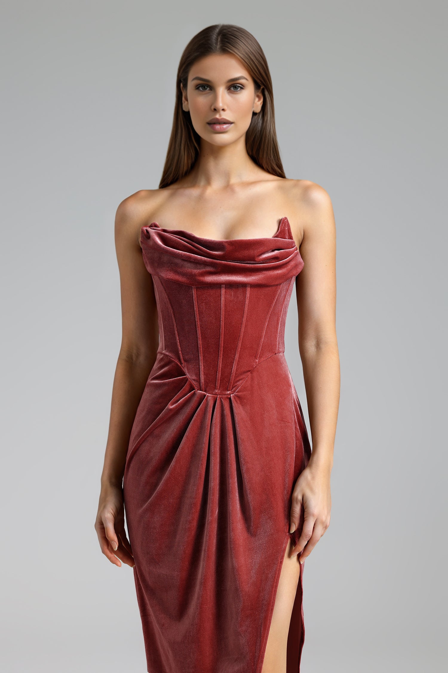 Nico Strapless Velvet Dress