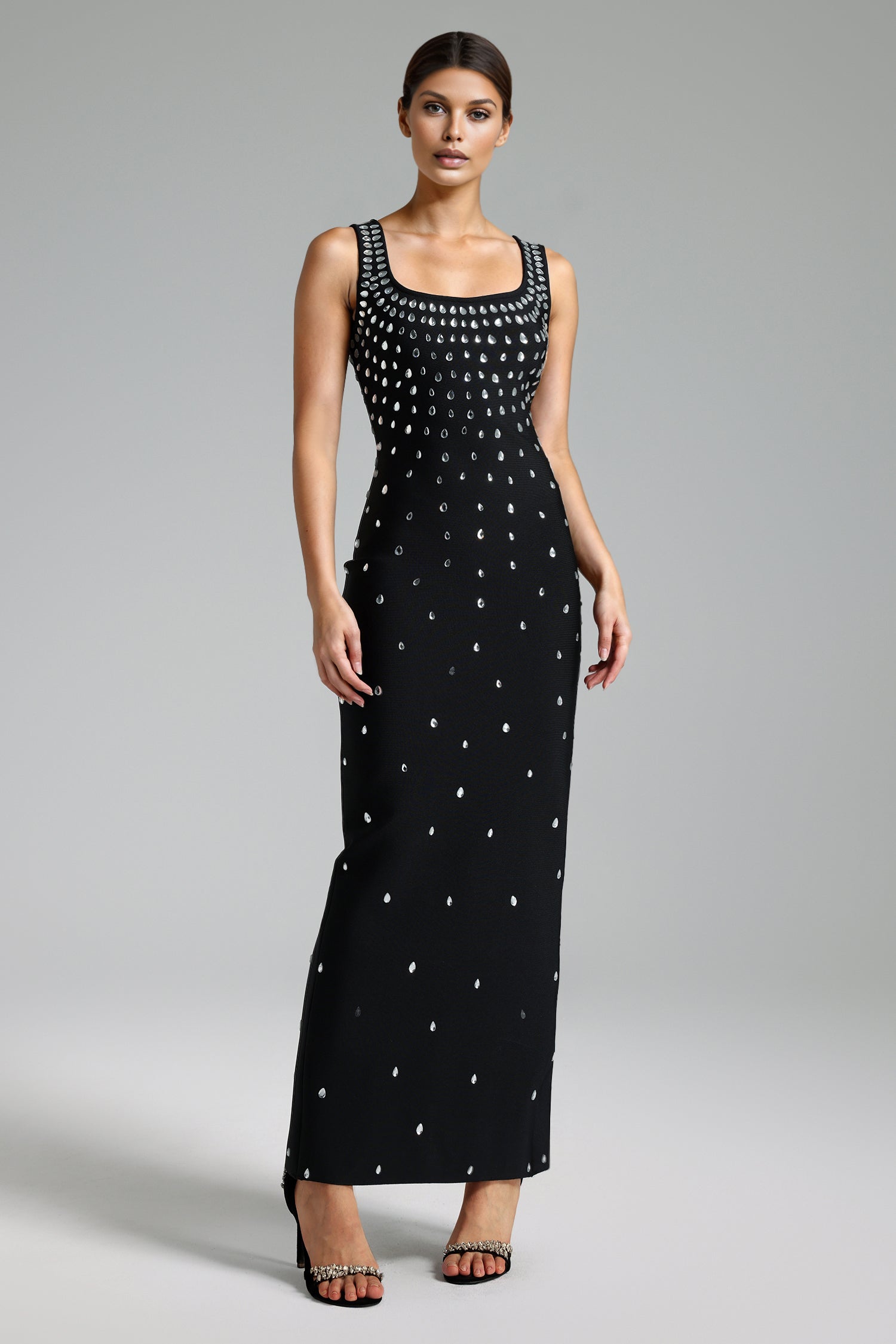 Maruja Sleeveless Diamond Bandage Maxi Dress