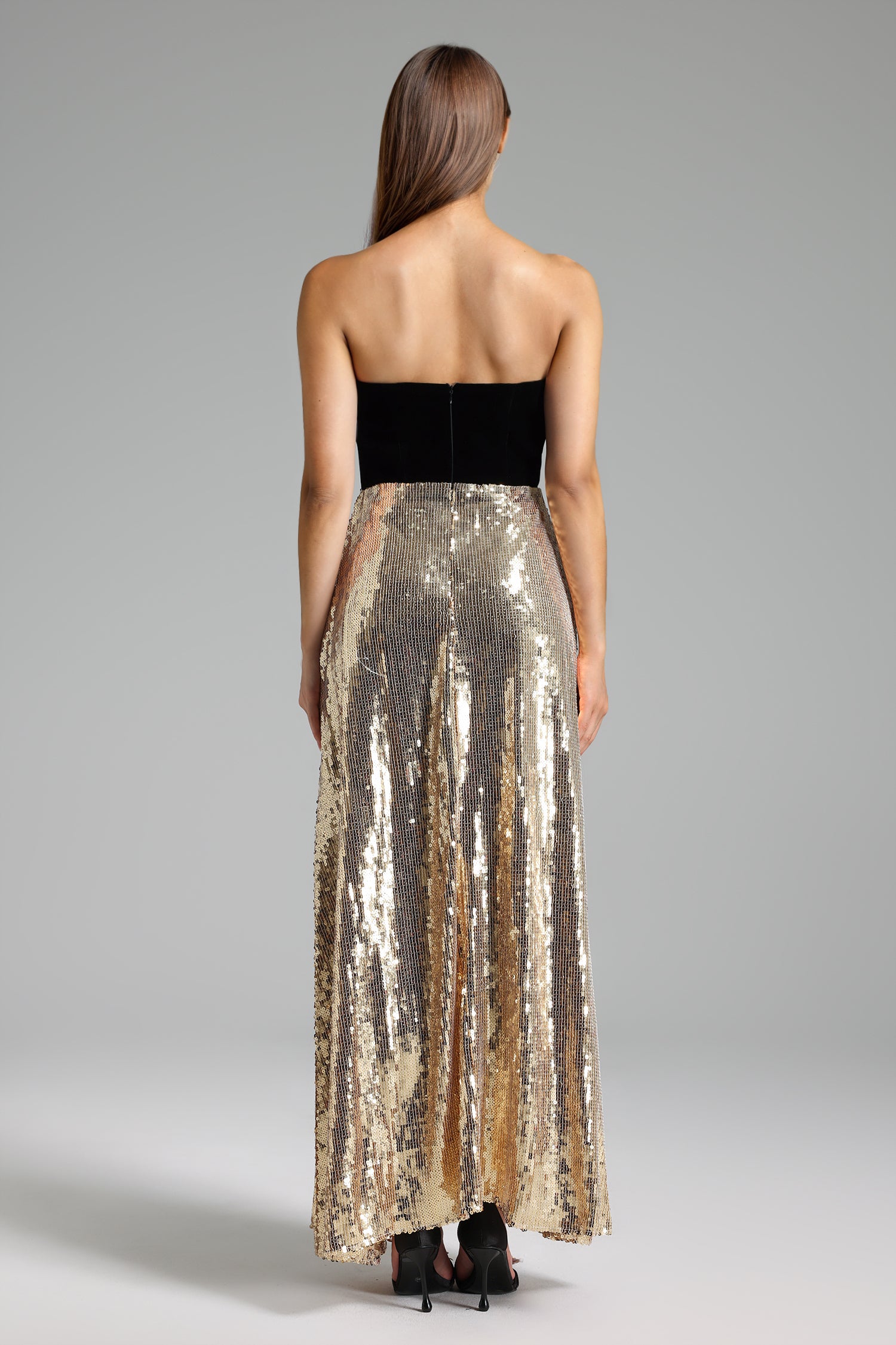 Rosie Strapless Sequin Maxi Dress