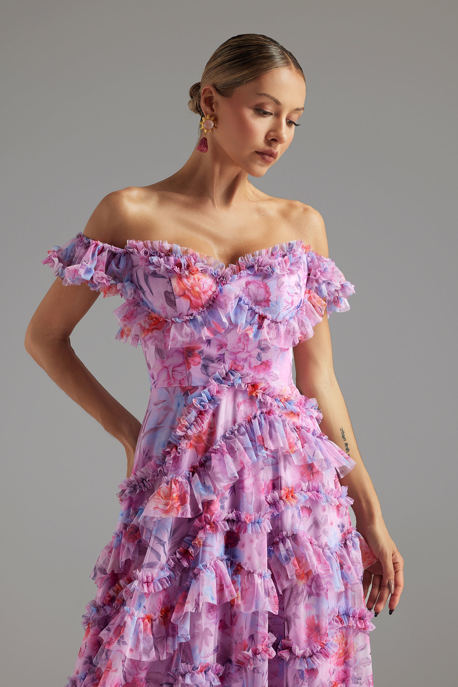 Tessy Strapless Bow Mini Dress