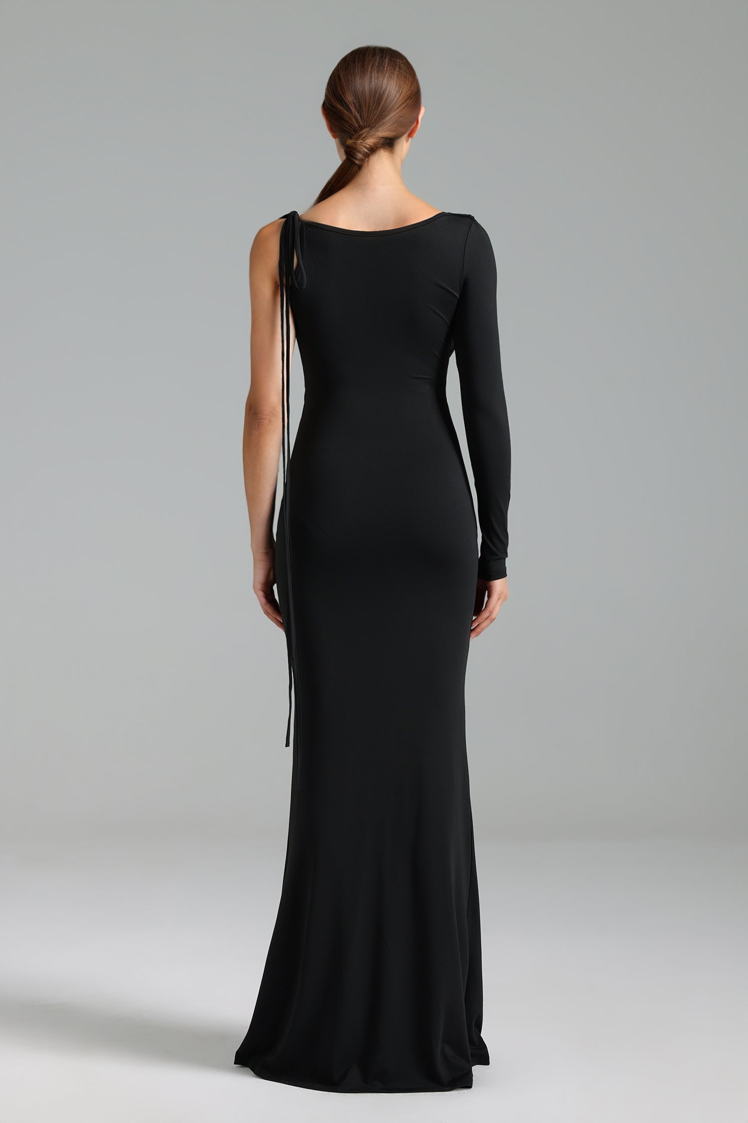 Jayden Deep-V One Shoulder Maxi Dress