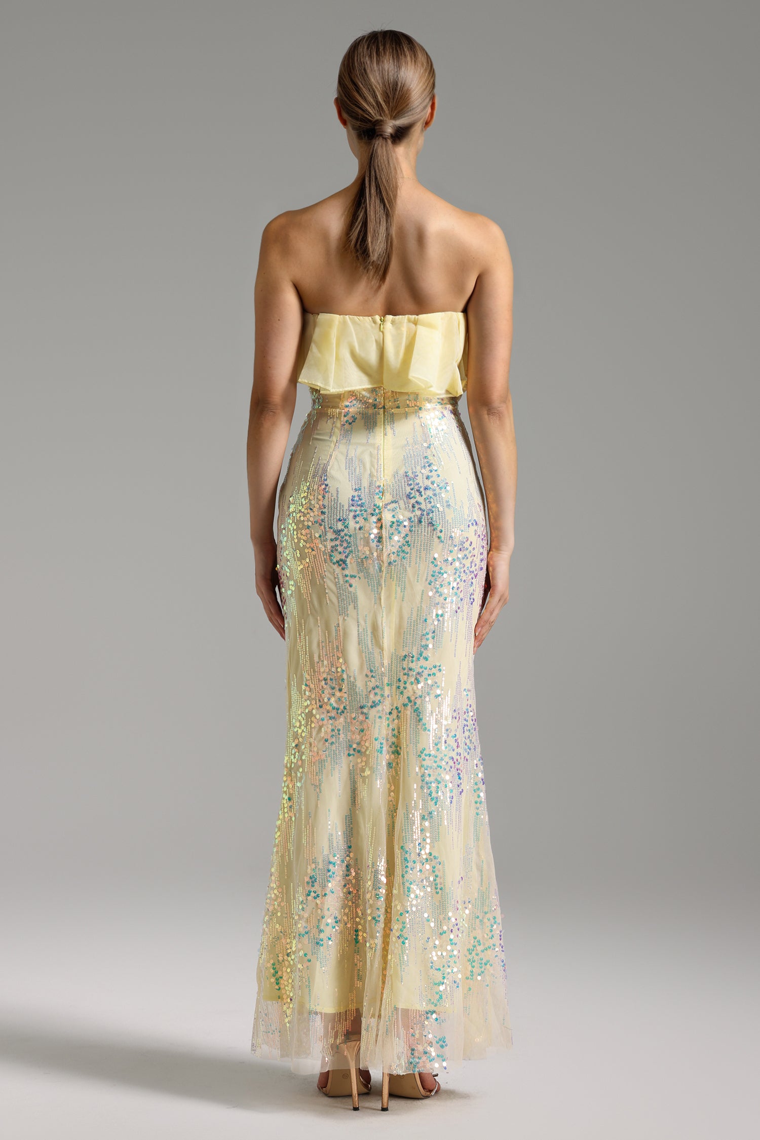 Elyse Sequined Tube Maxi Dress