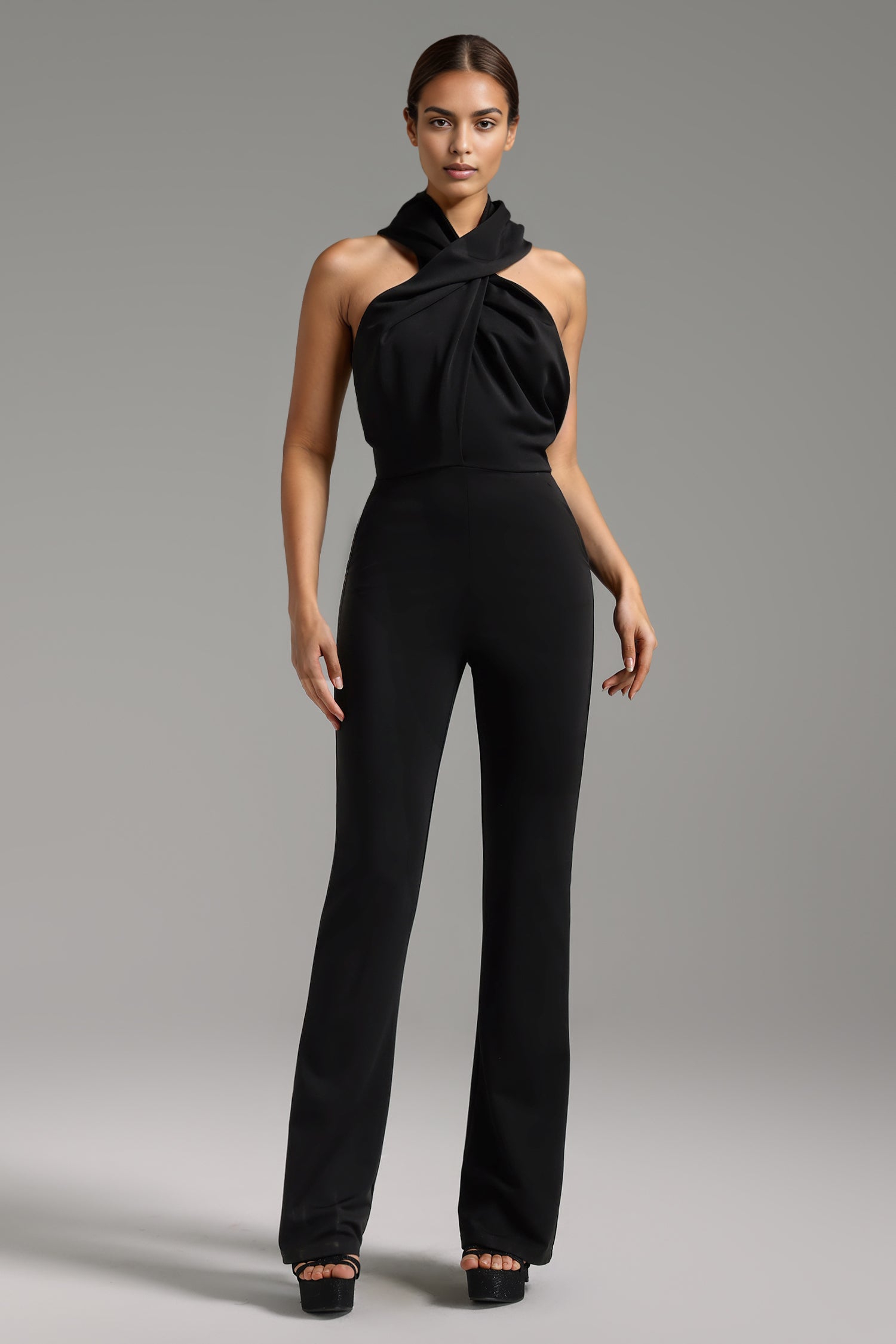 Jaelyn Halter Hat Sleeveless Jumpsuit