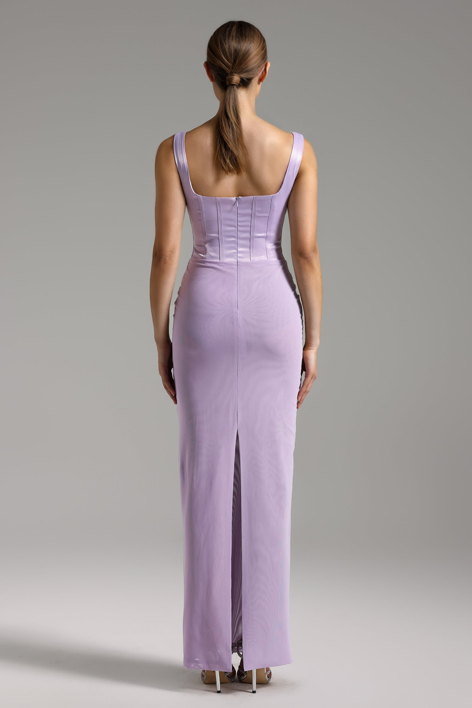 Reye Strapless Netting Maxi Dress