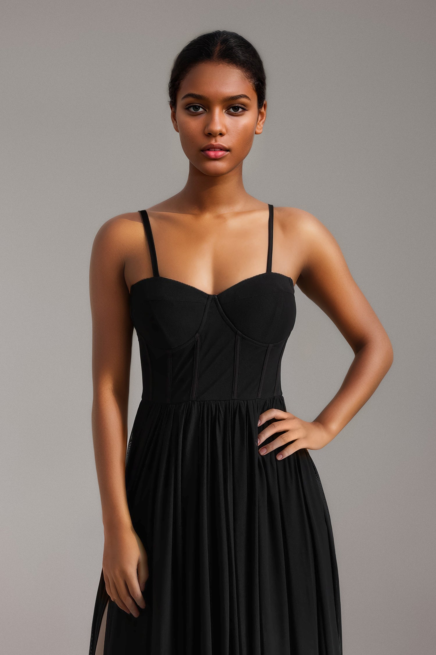 Rumi Sleeveless Corset Maxi Dress