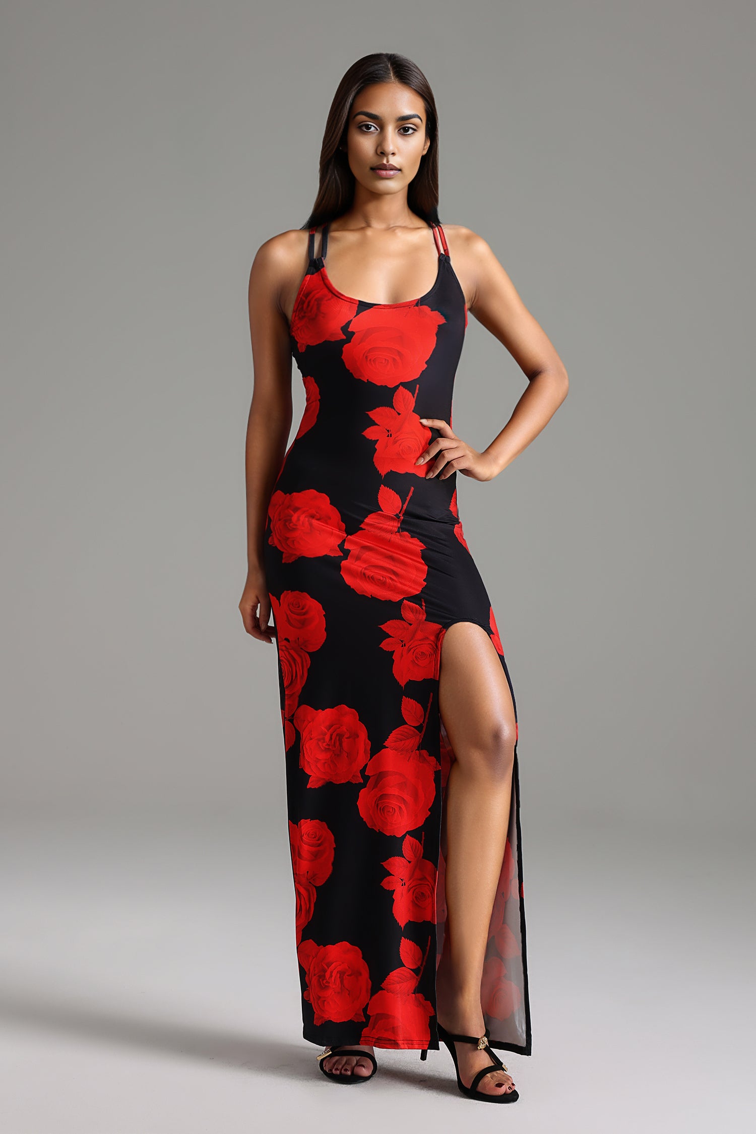 Irey Sleeveless High Slit Maxi Dress