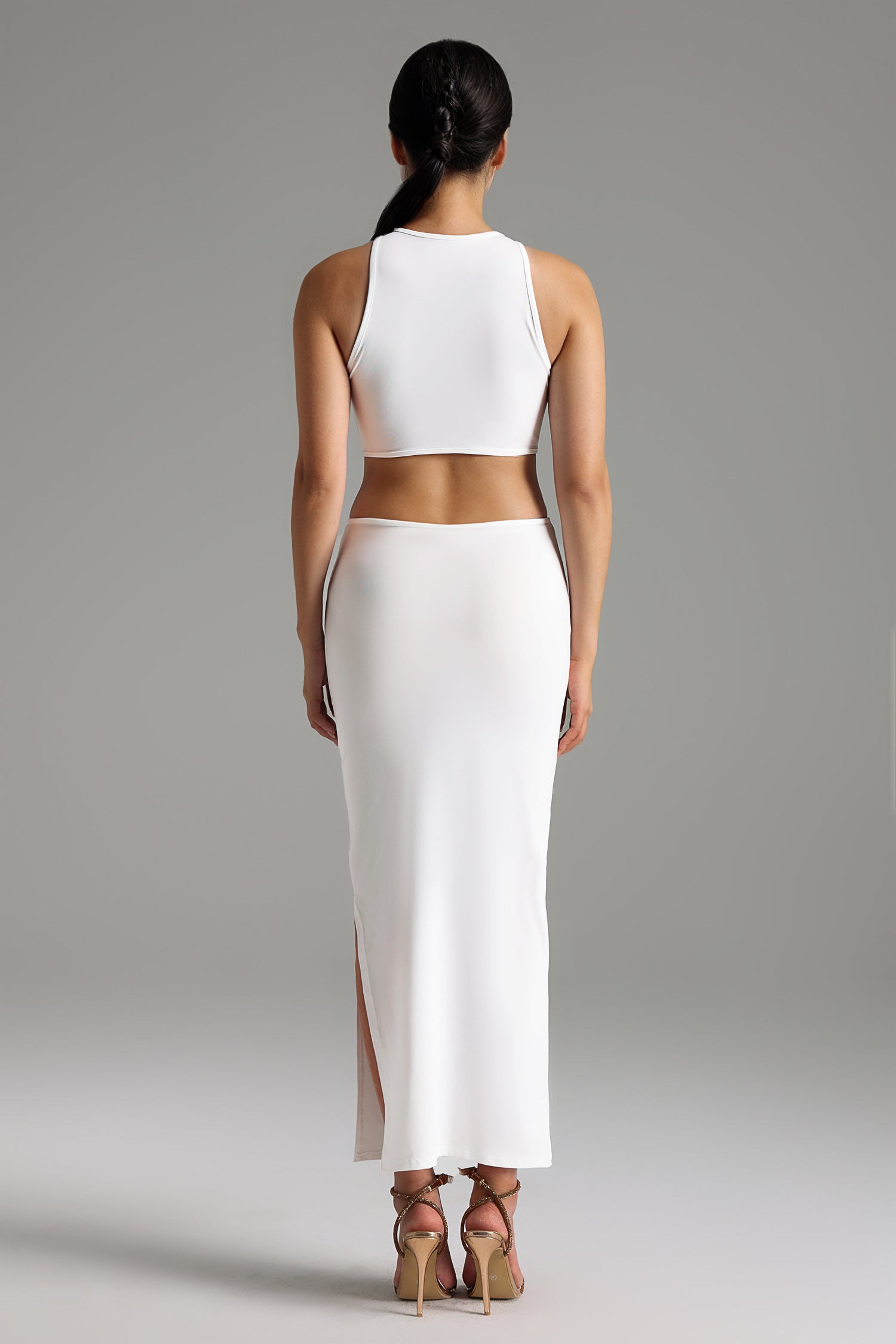 Deborah Sleeveless Hollow Backless Maxi Dress