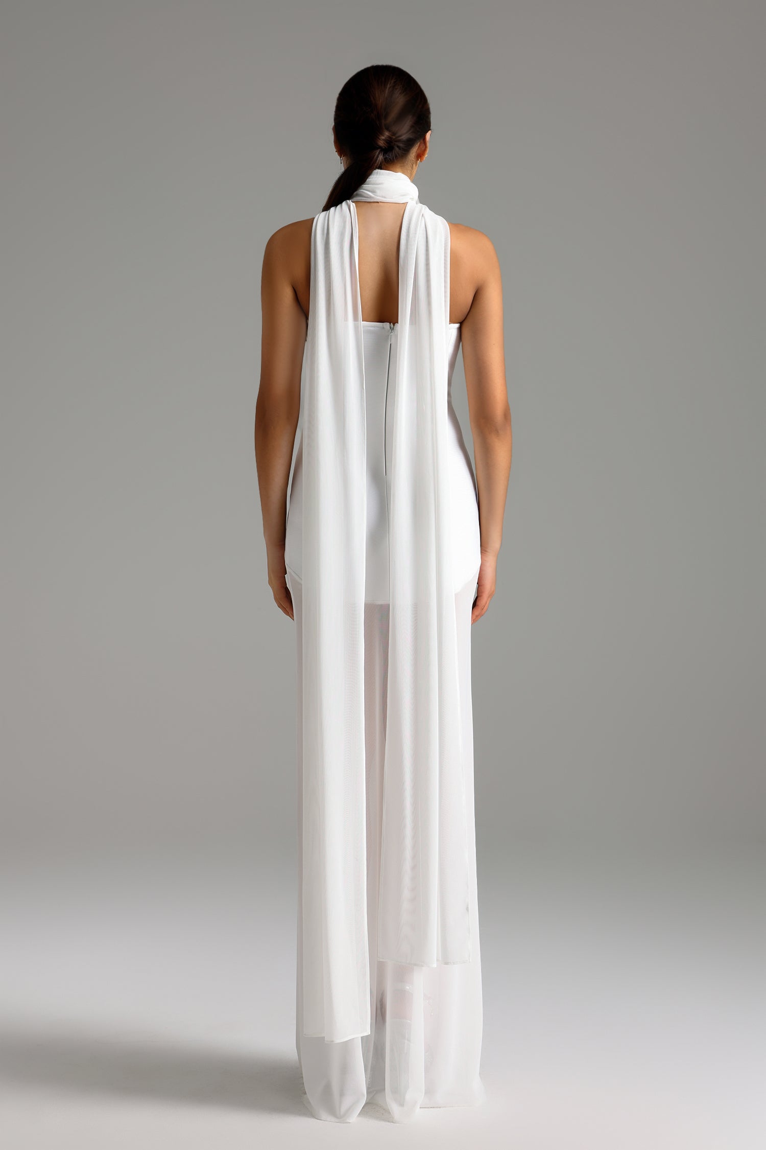 Tiaka Strapless Sleeveless Halter Bandage Maxi Dress