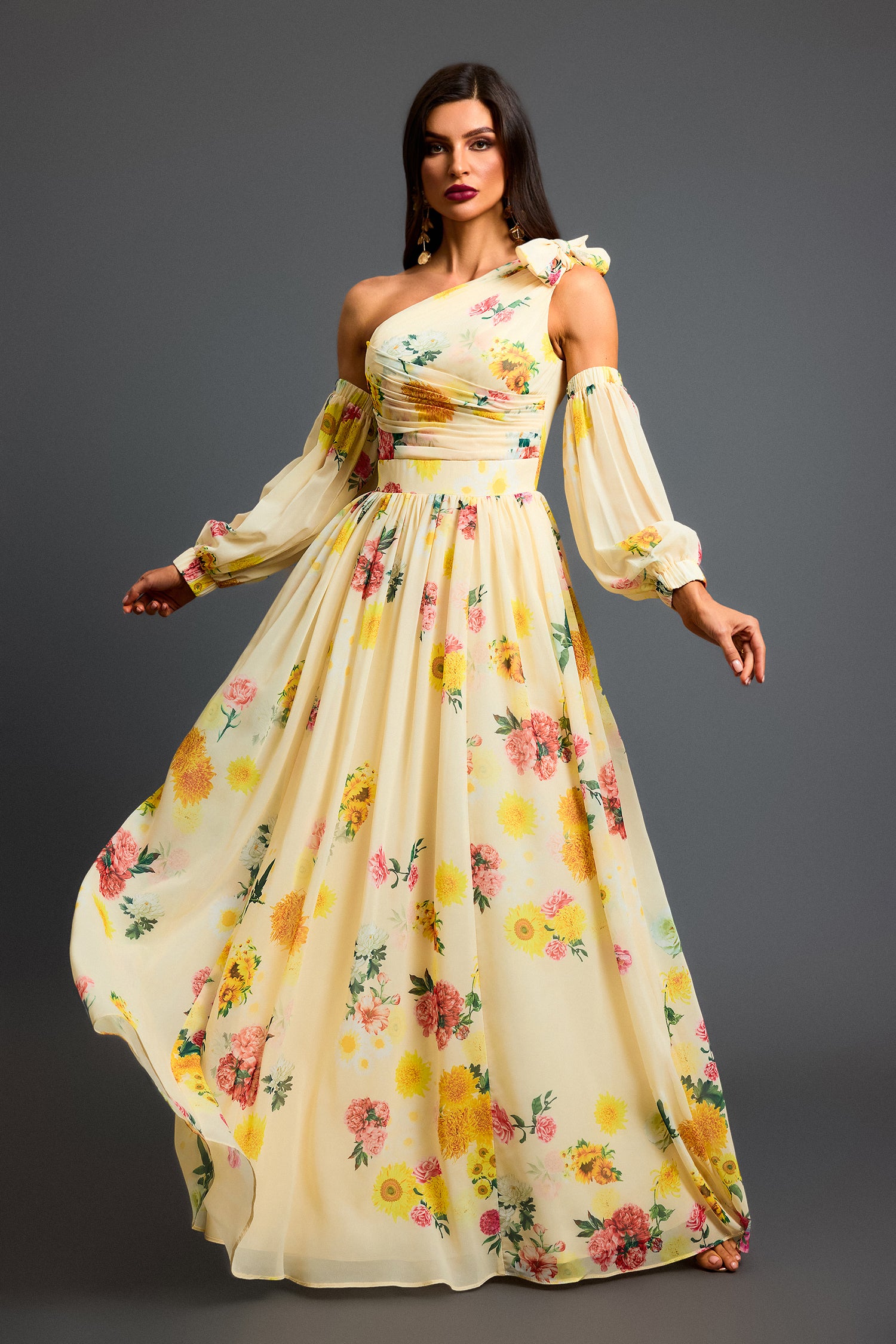 Waza Flowers Printed Maxi Dress