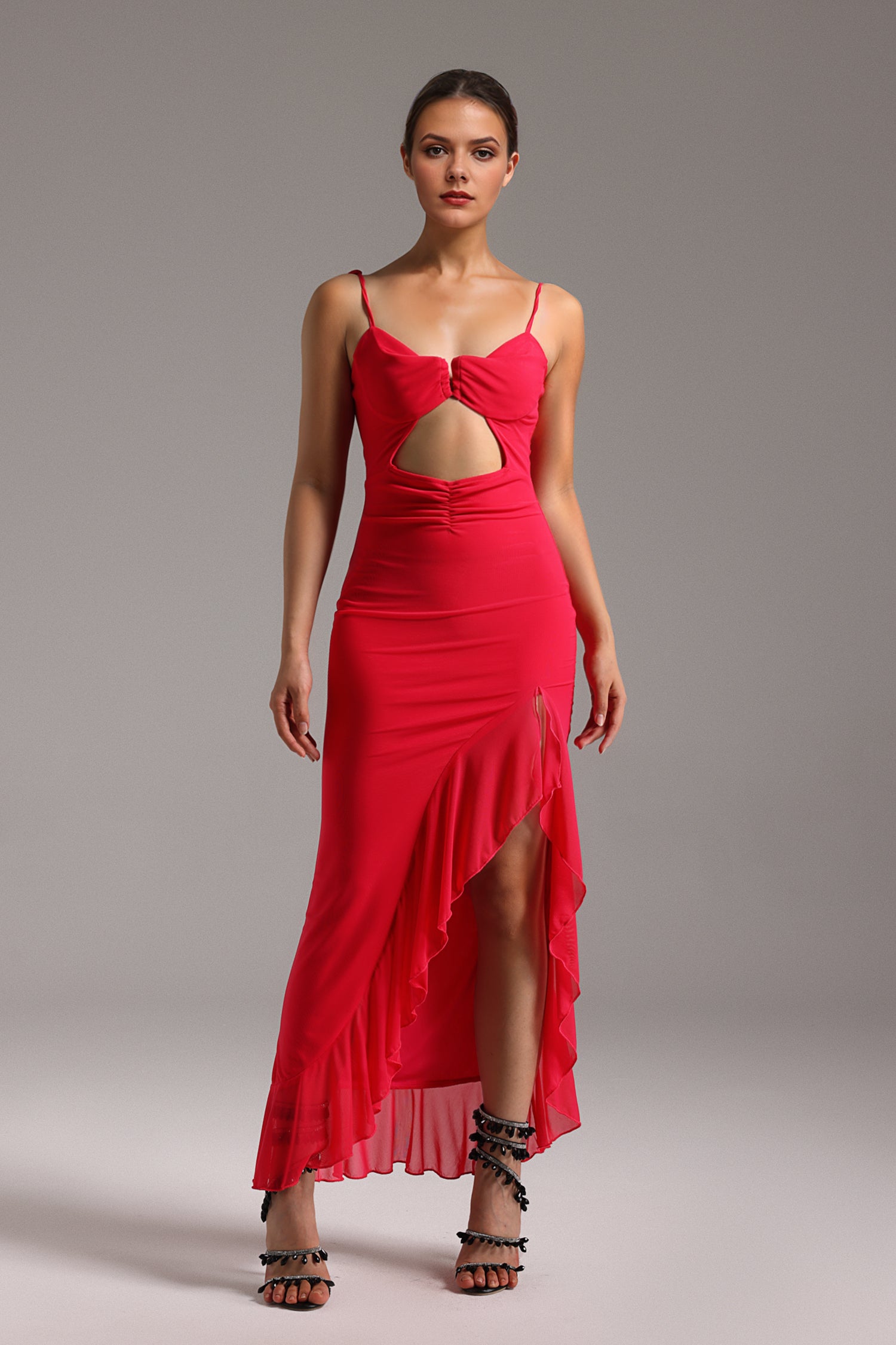 Mallen Sleeveless V-neck Slit Maxi Dress