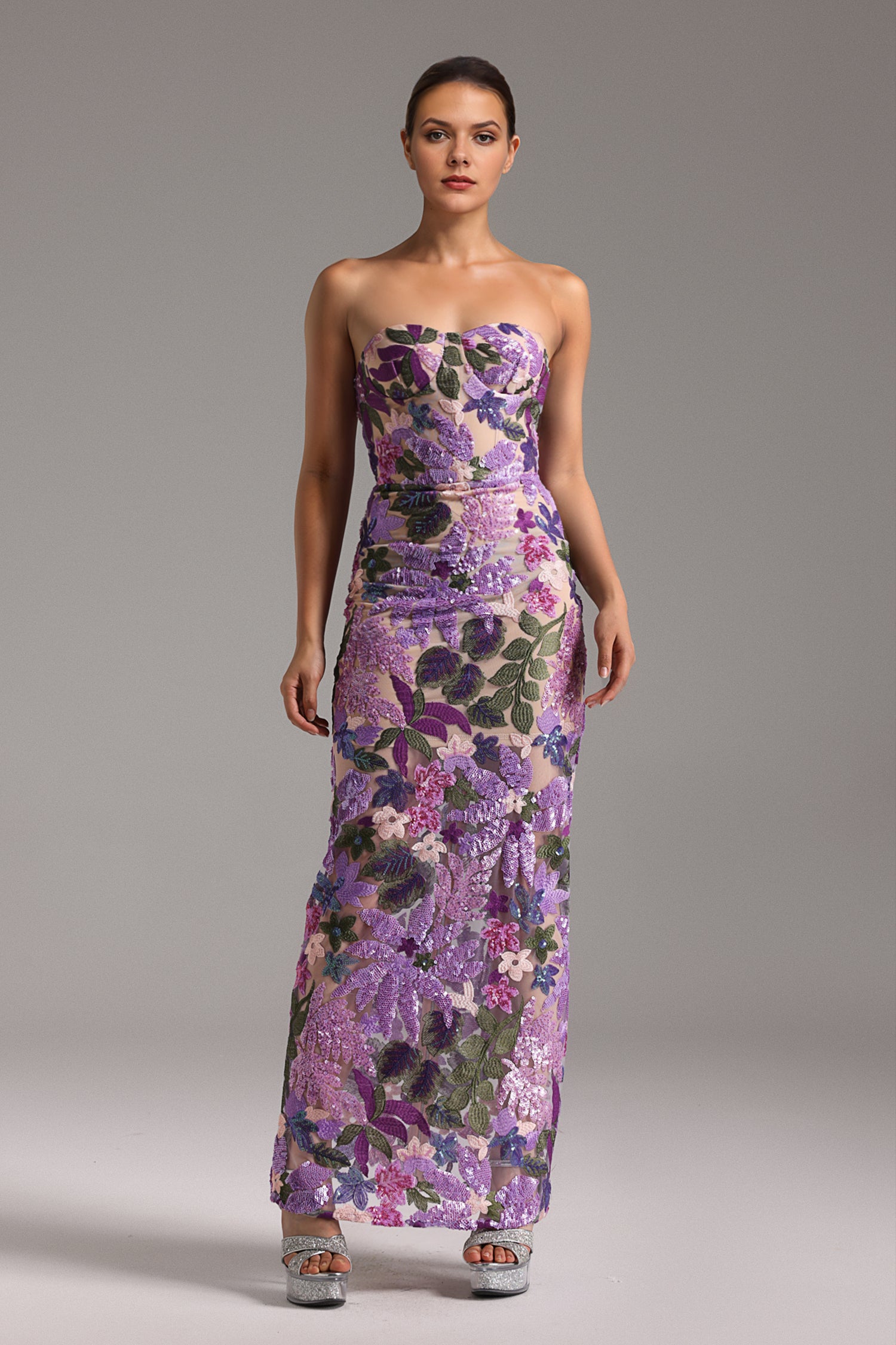 Mensa Sleeveless Flowers Maxi Dress