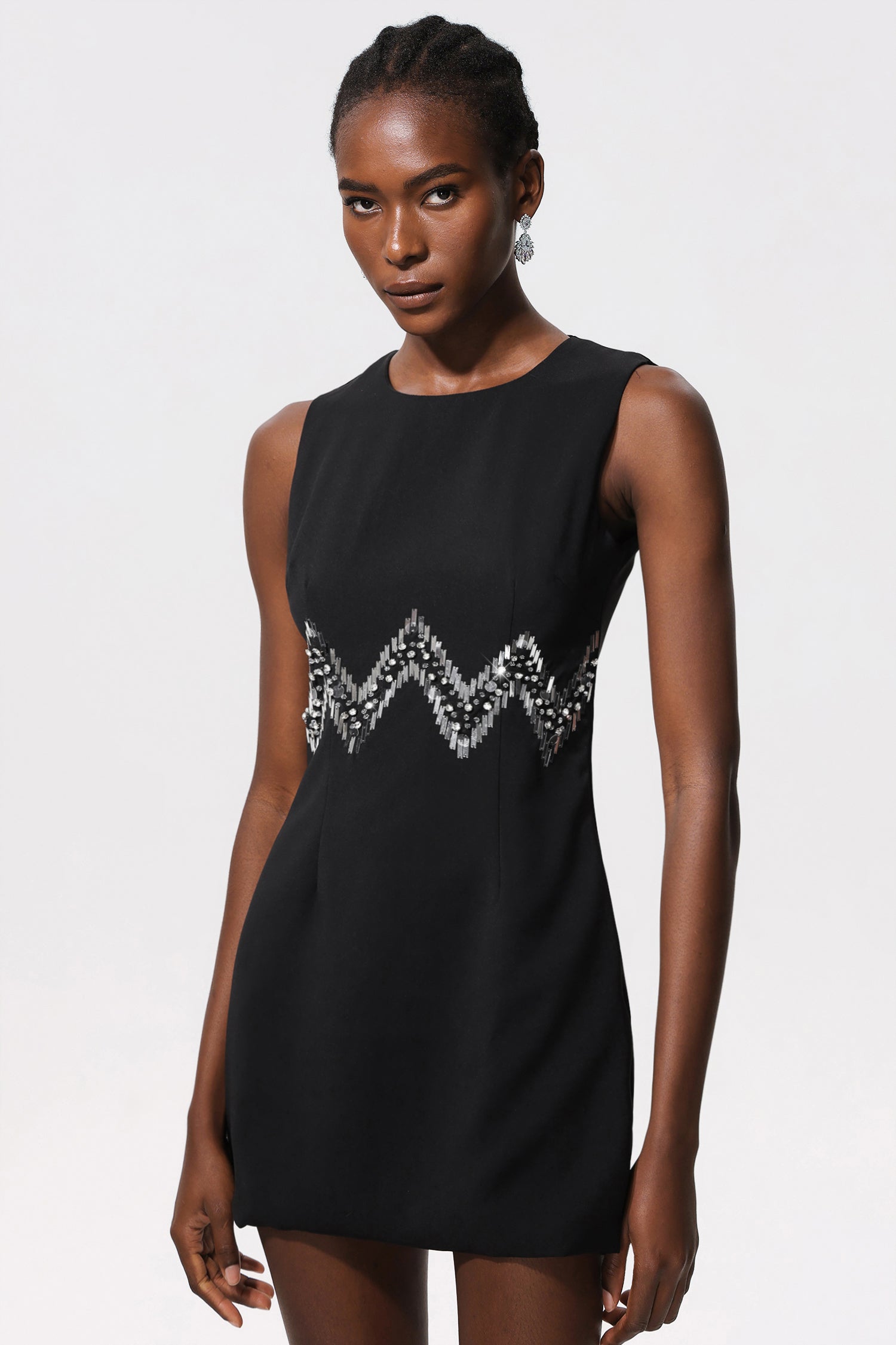 Hilvis Sequin Sleeveless Mini Dress