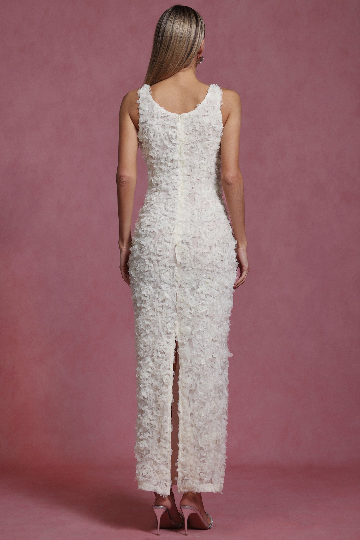 Erele Sleeveless V-Neck Flowers Maxi Dress