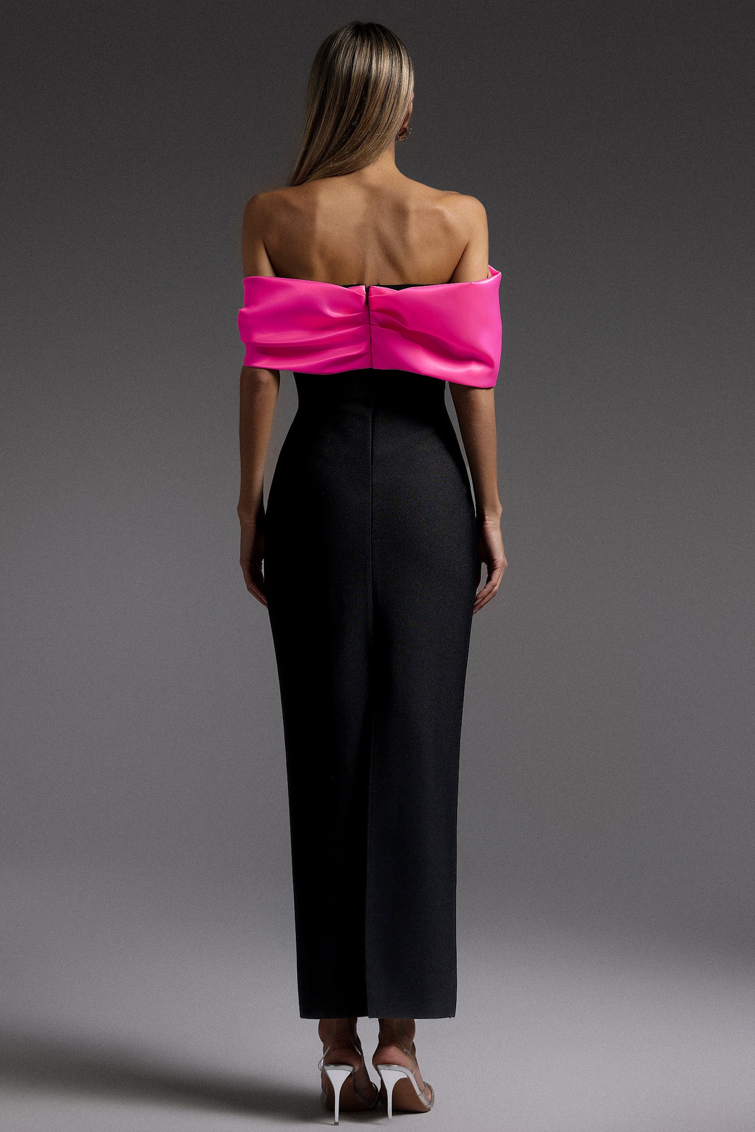 Lala Off-The-Shoulder Fold Bandage Maxi Dress