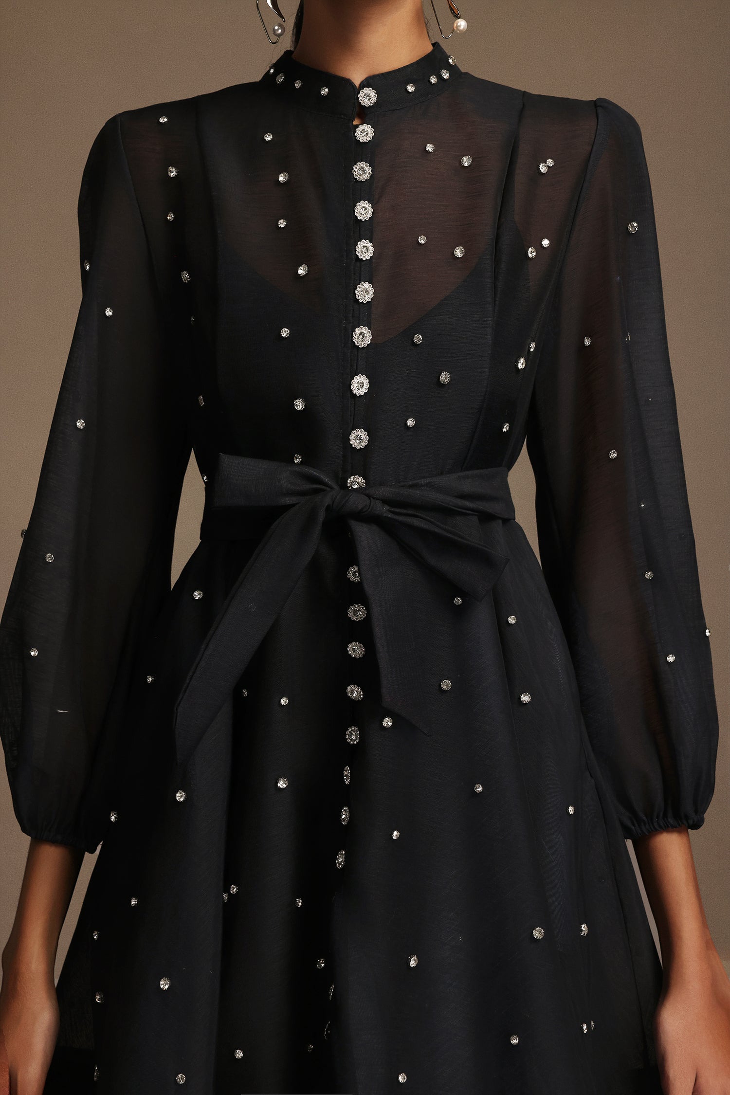 Kyli Long Sleeves Diamond Mini Dress