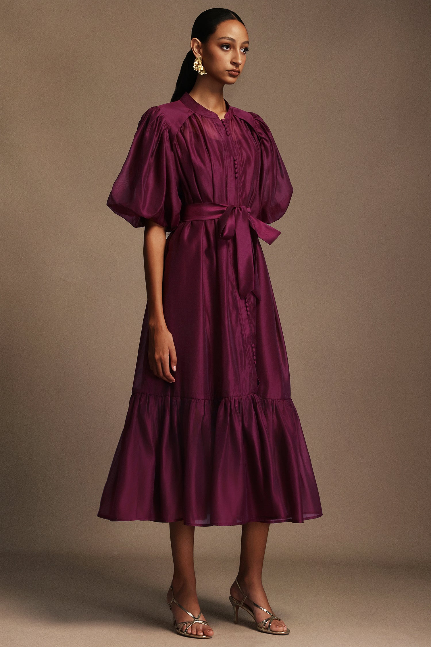 Dlasa Short Sleeves Round Neck Maxi Dress