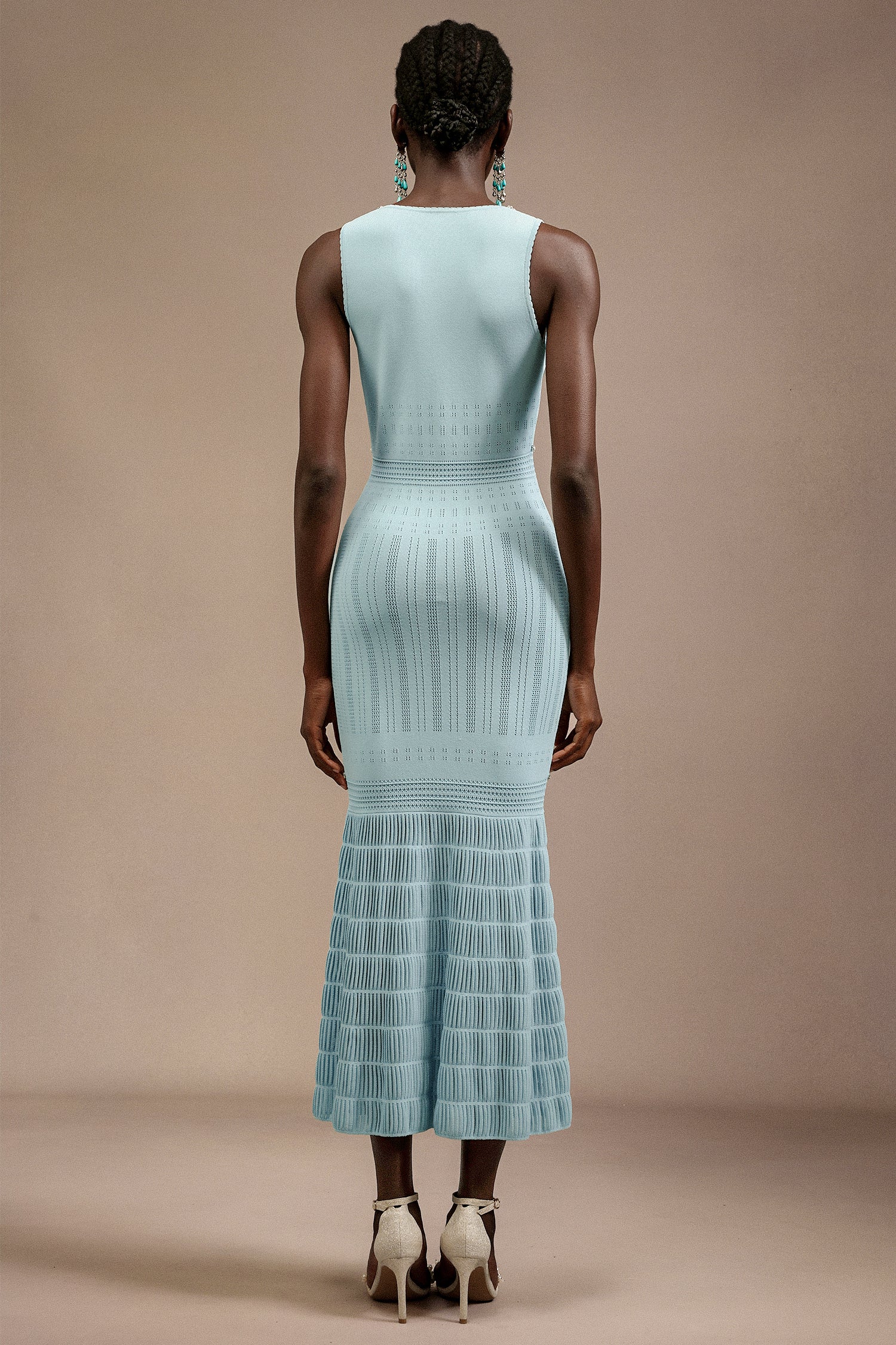 Gregorio Sleeveless Diamond Midi Dress