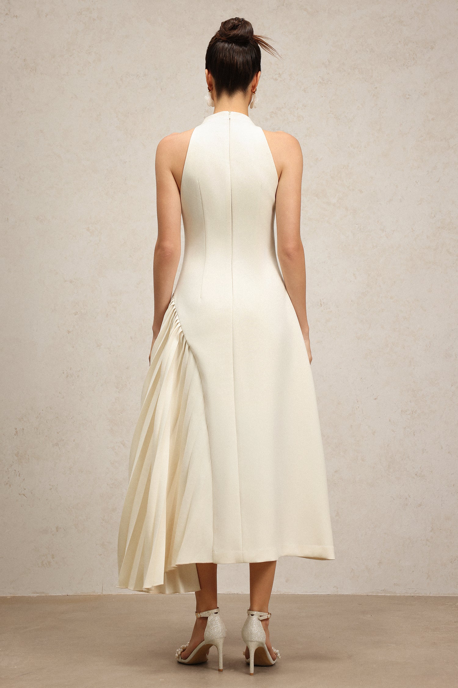 Paul Sleeveless Folds Maxi Dress