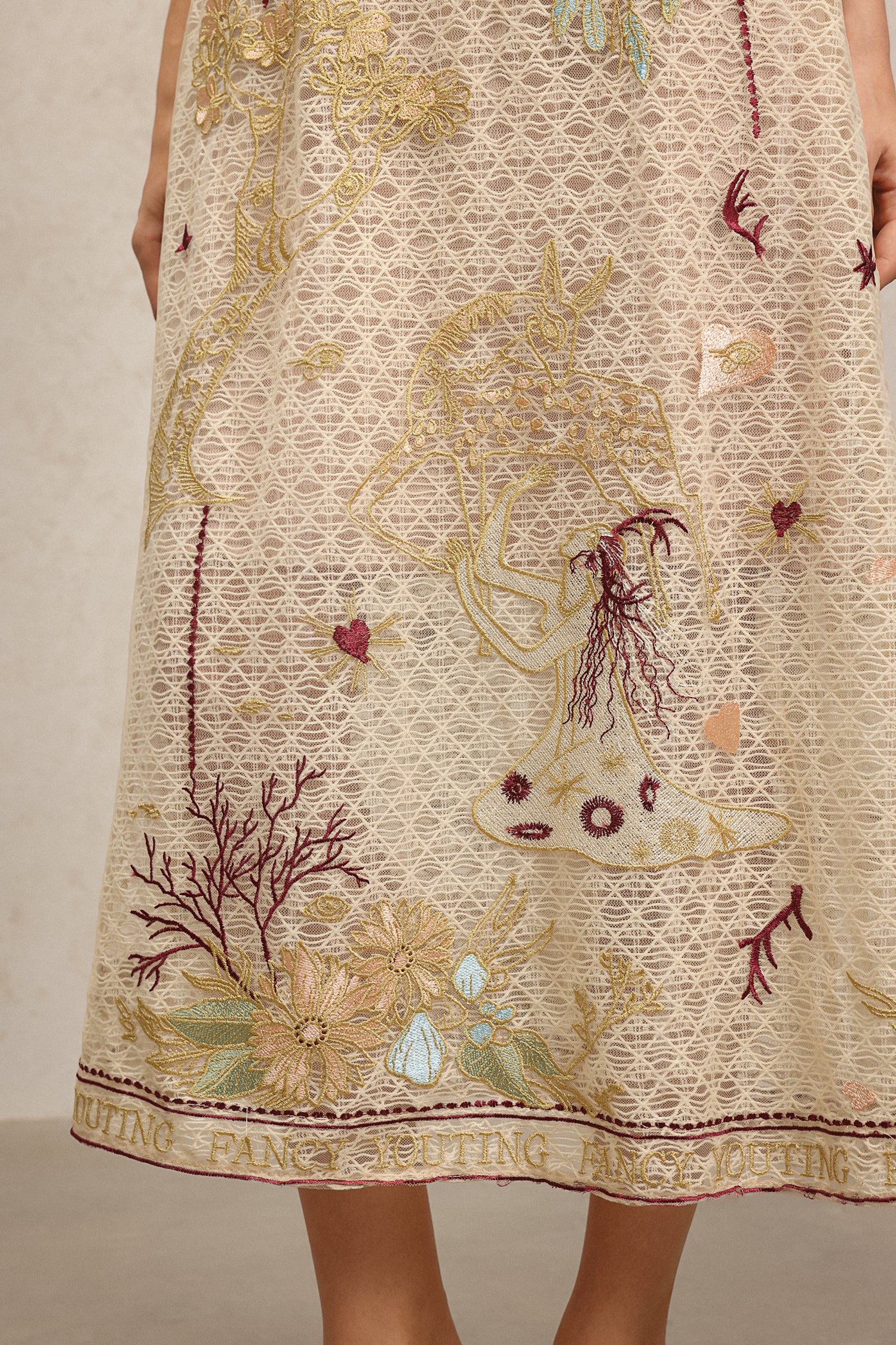 Morgan Sleeveless Embroidery Maxi Dress