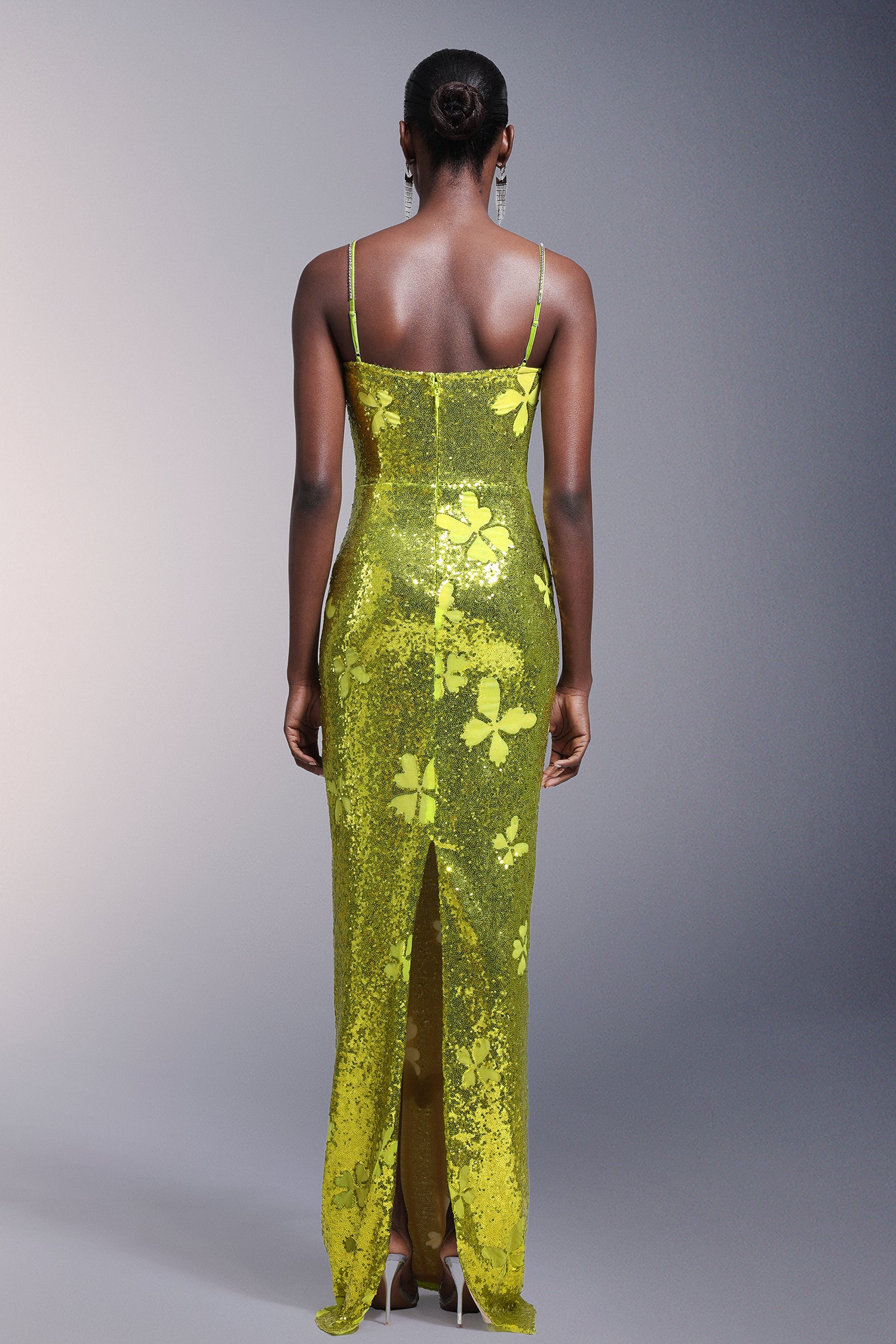 Raisin Sleeveless Diamond Sequin Maxi Dress