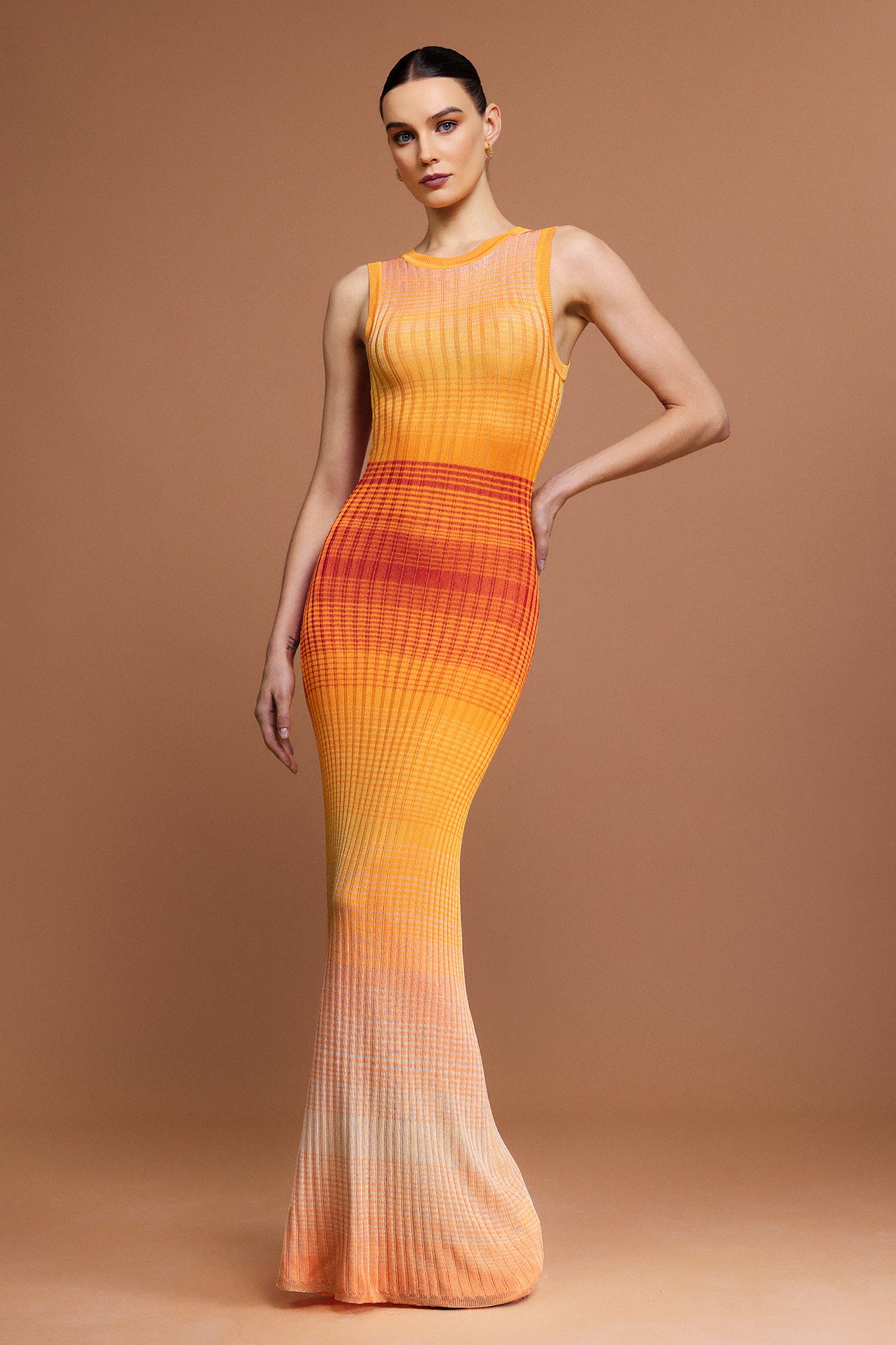 Gisel Round Neck Sleeveless Maxi Dress