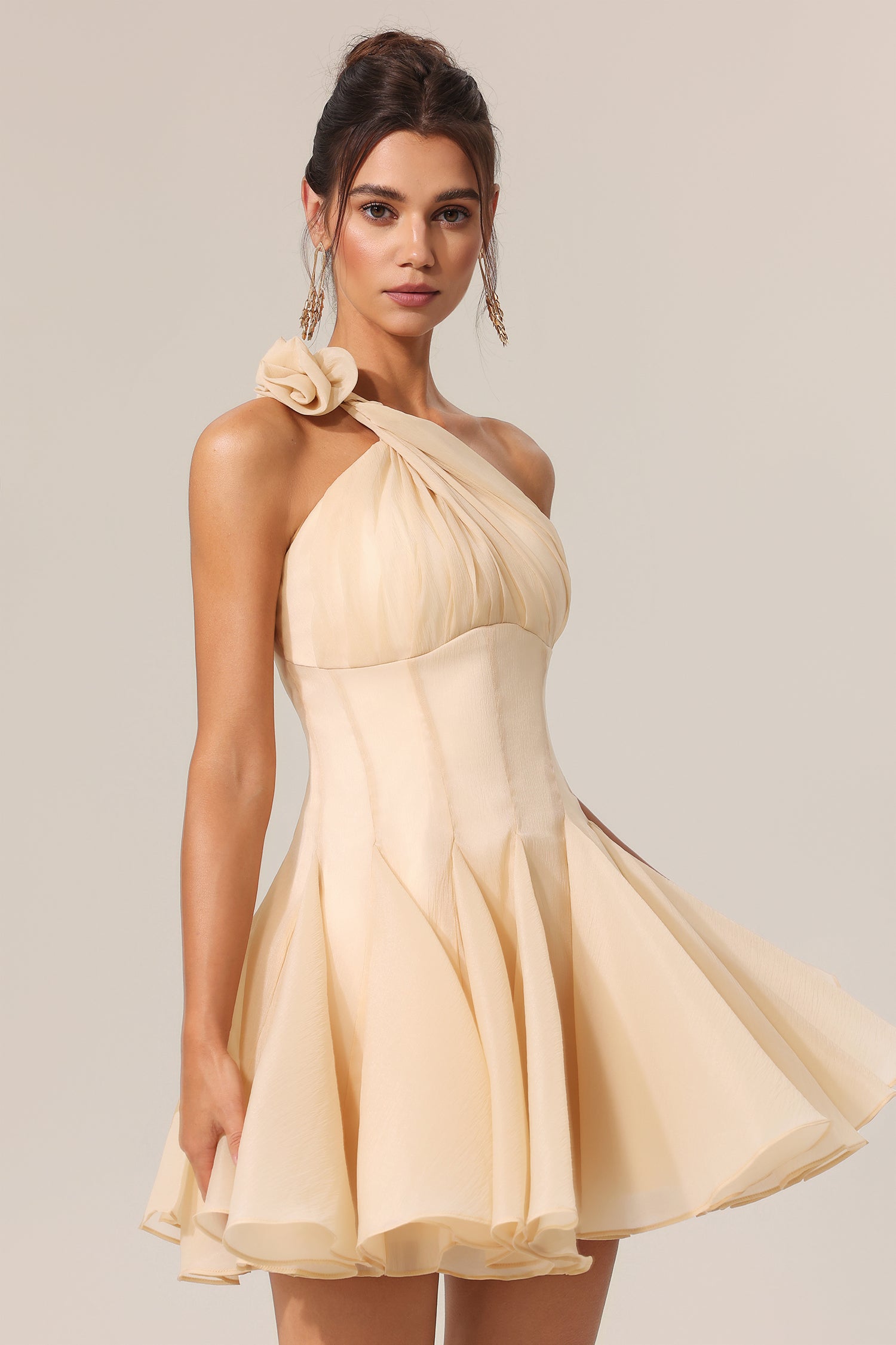 Dasha Sleeveless Flower Mini Dress