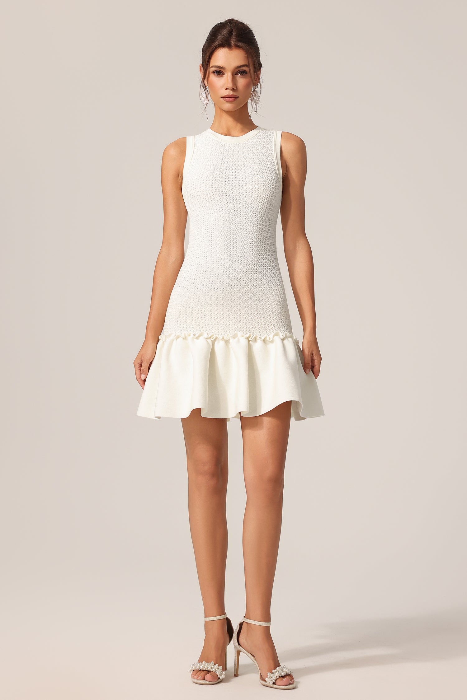 Deirdre Round Neck Sleeveless Mini Dress