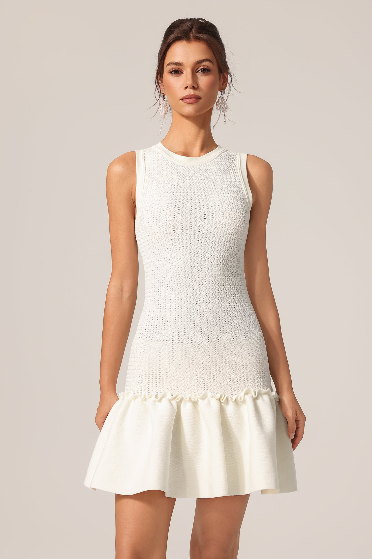 Deirdre Round Neck Sleeveless Mini Dress