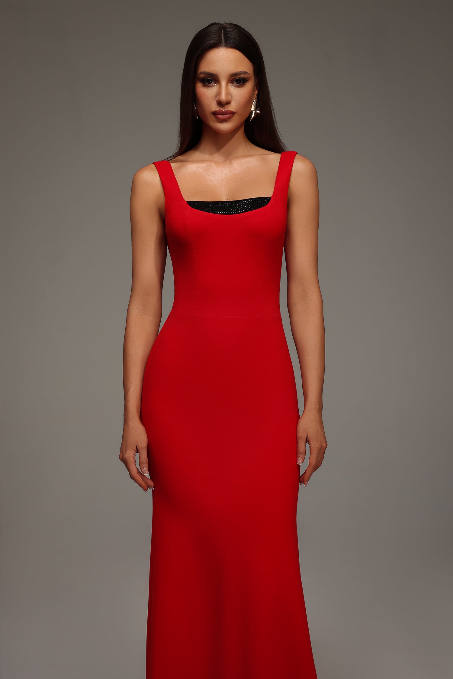 Meryl Halter Diamond Maxi Dress