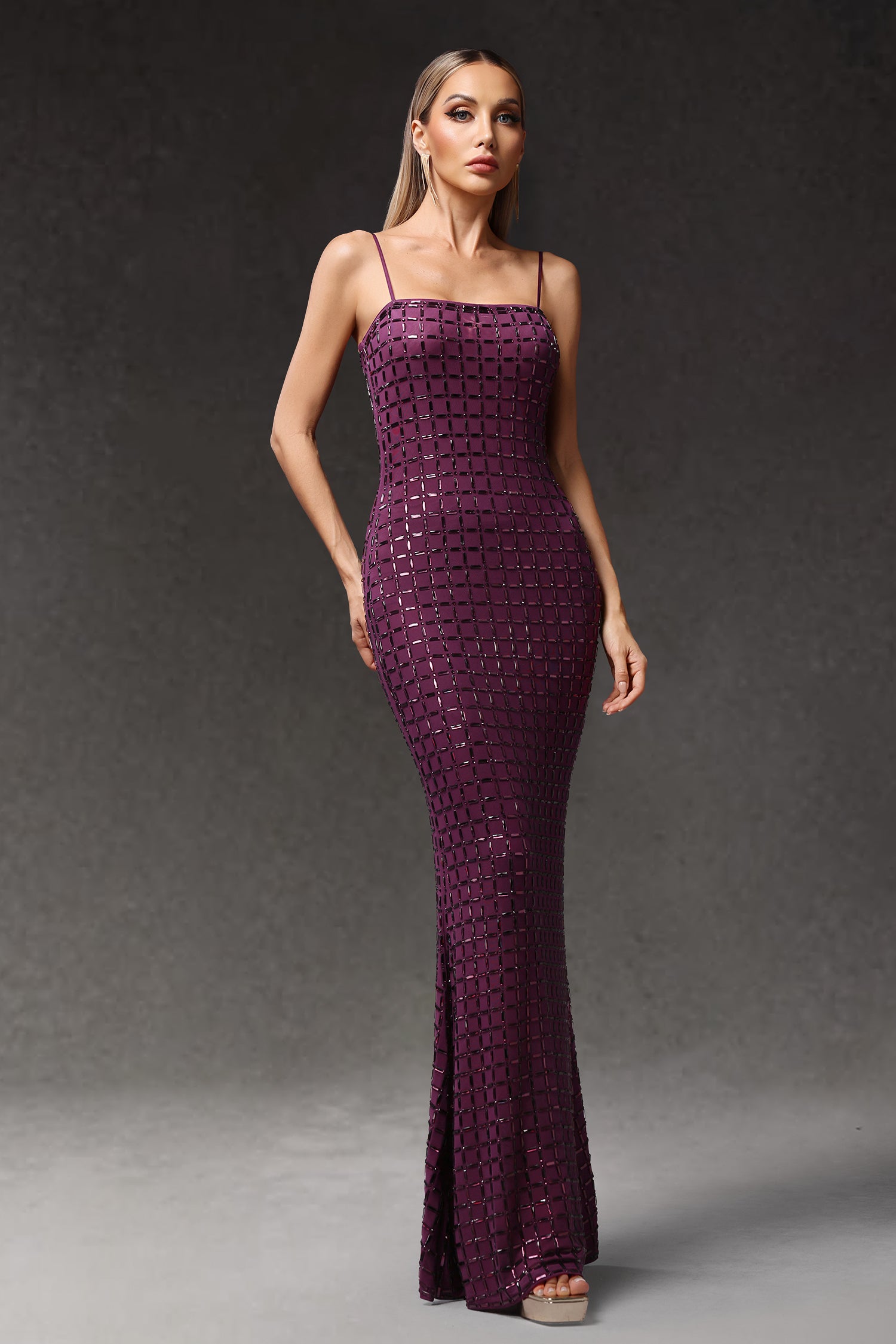 Zavala Sleeveless Diamond Maxi Dress