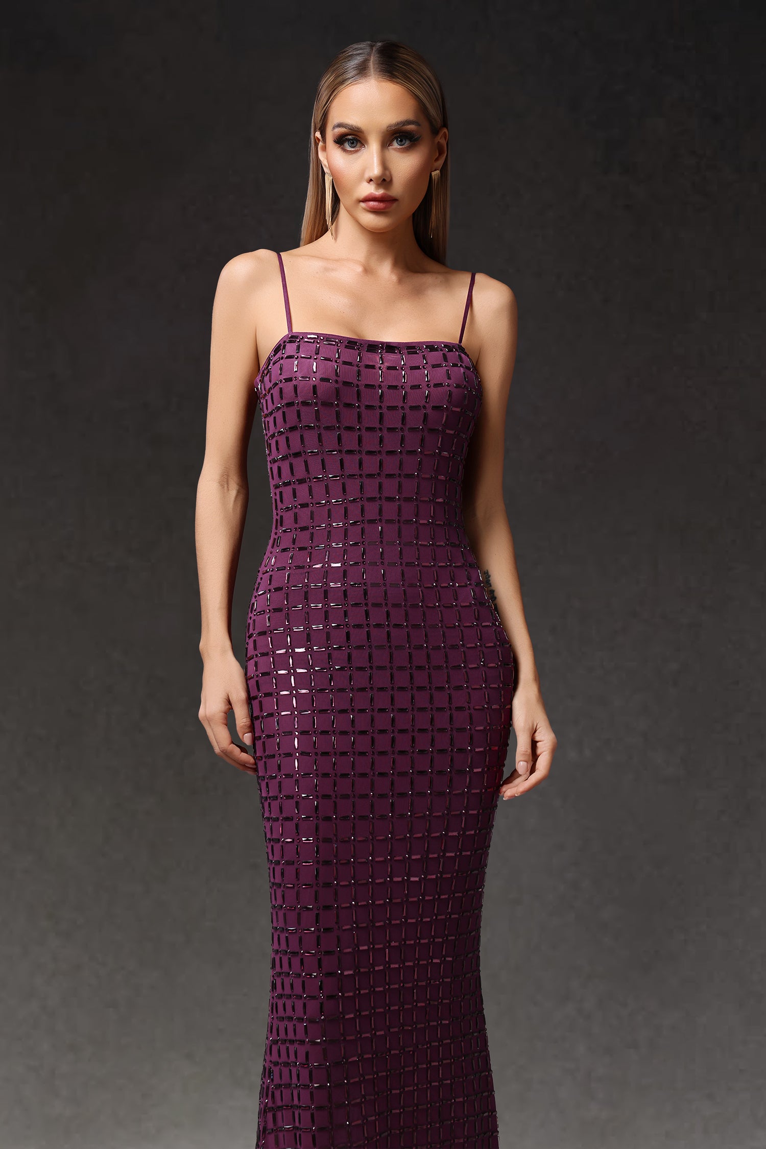 Zavala Sleeveless Diamond Maxi Dress