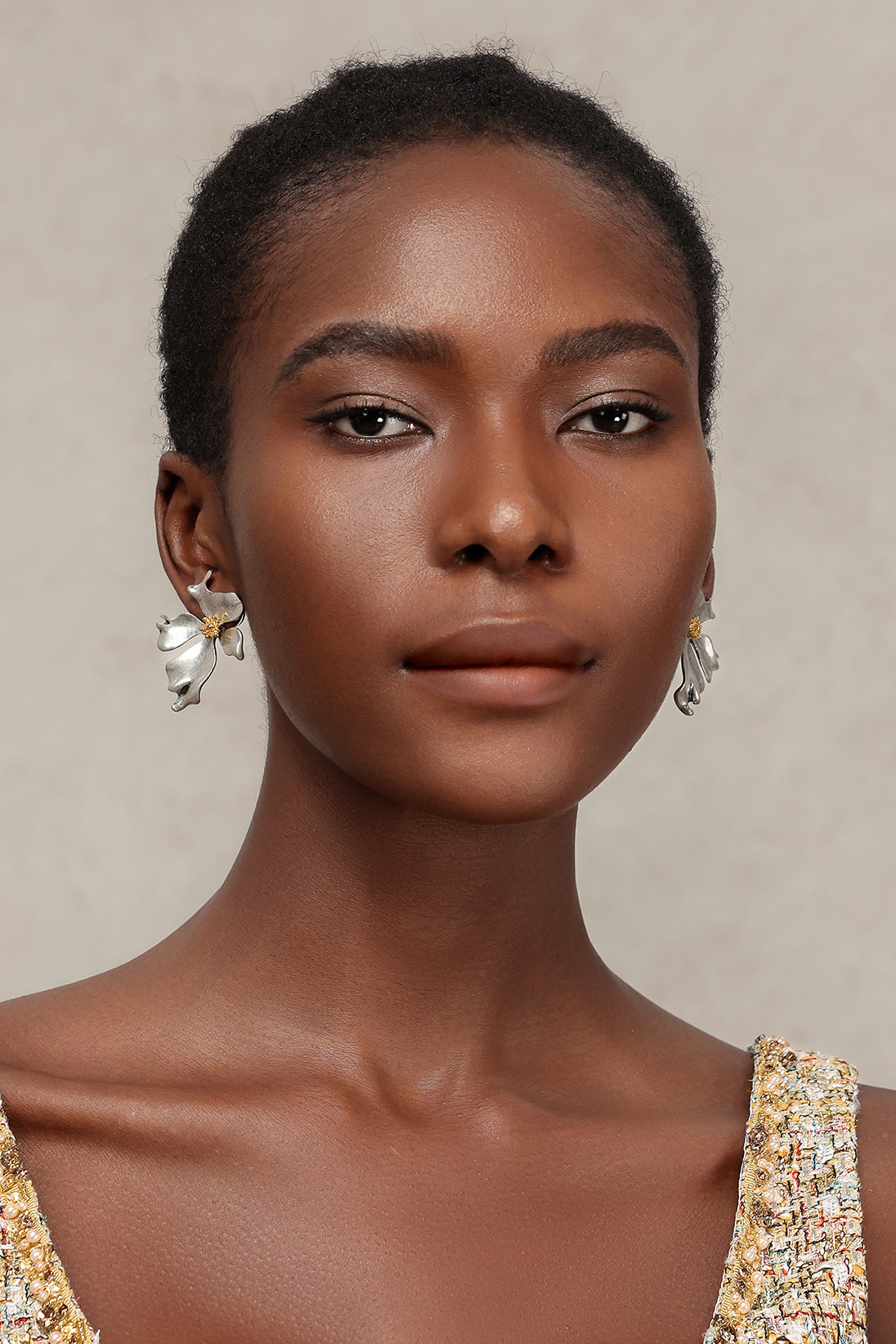 Suky Flower Metal Earrings