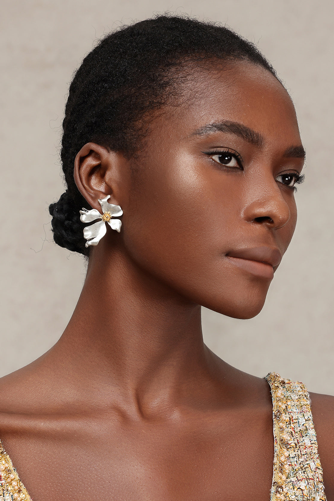 Suky Flower Metal Earrings