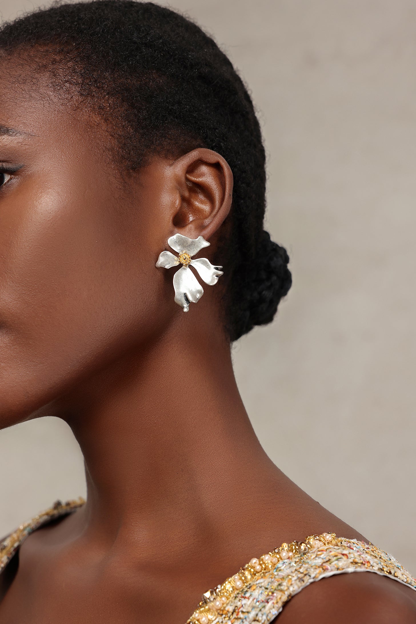 Suky Flower Metal Earrings