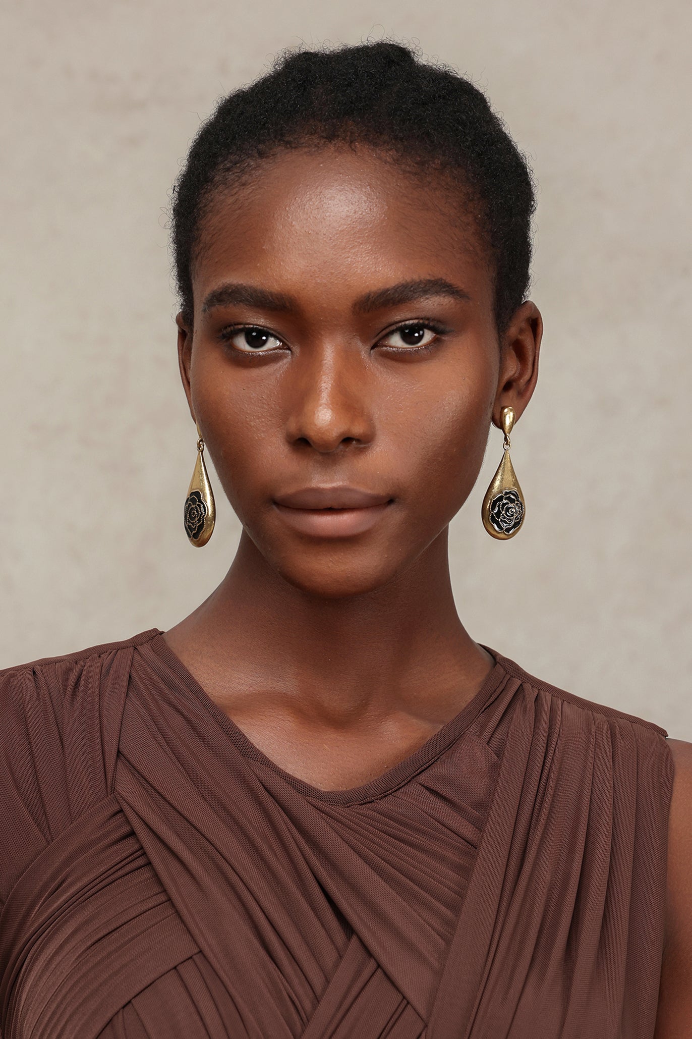 Farera Water Drop Flower Earrings