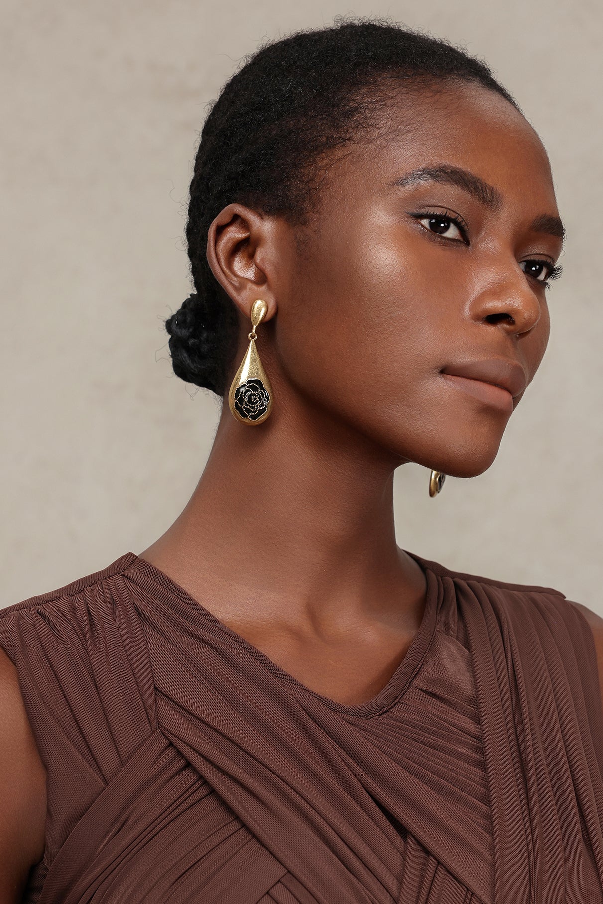 Farera Water Drop Flower Earrings